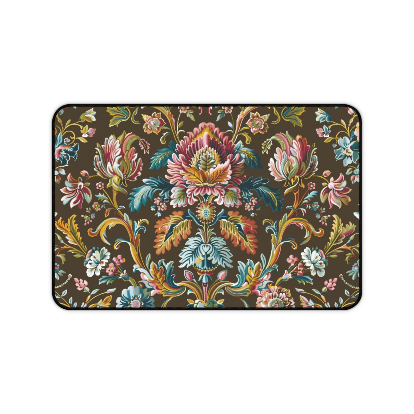 Gaming Desk Mat - Baroque Floral Symphony