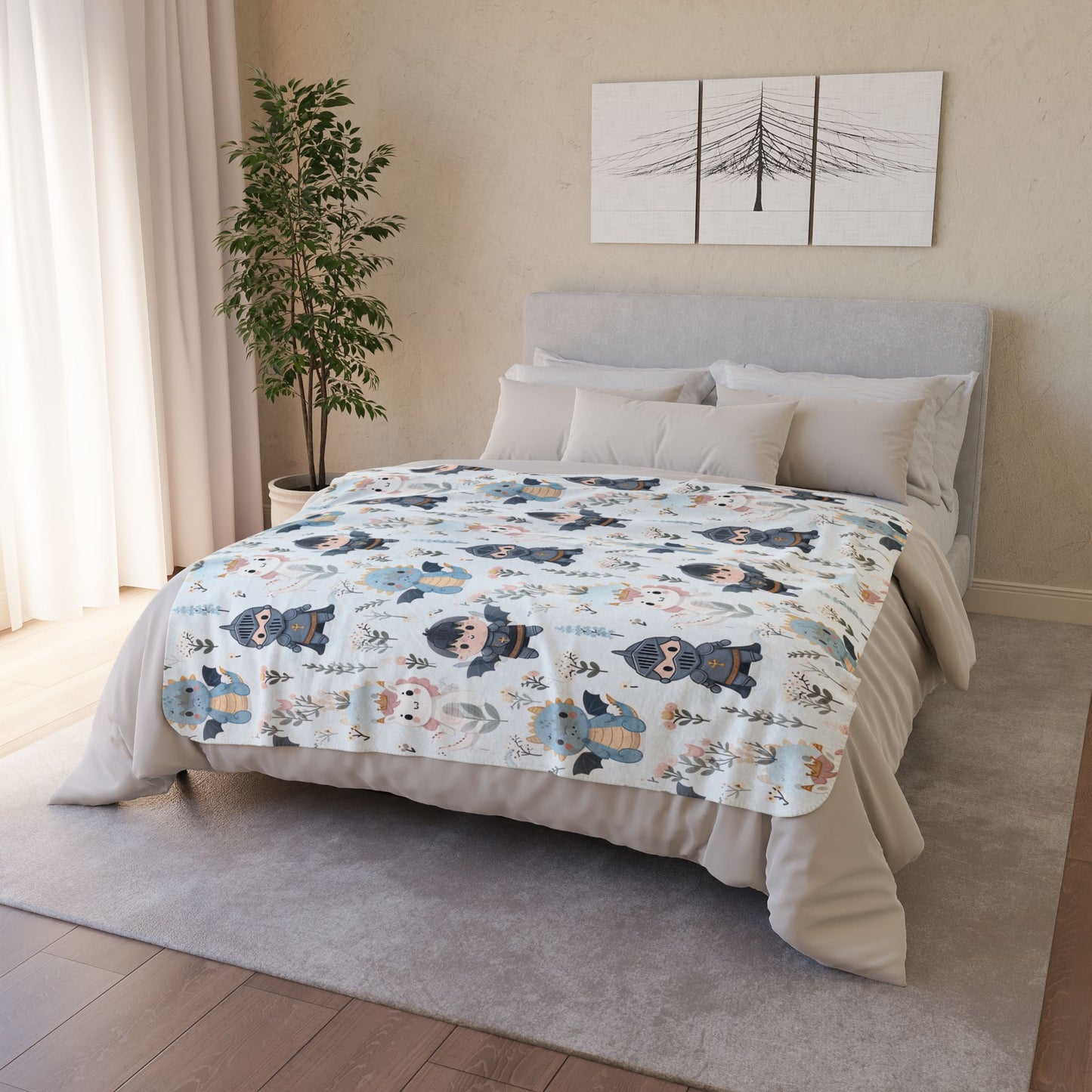 Sherpa Blanket: Adventures in Fairyland, Custom Fleece Throw