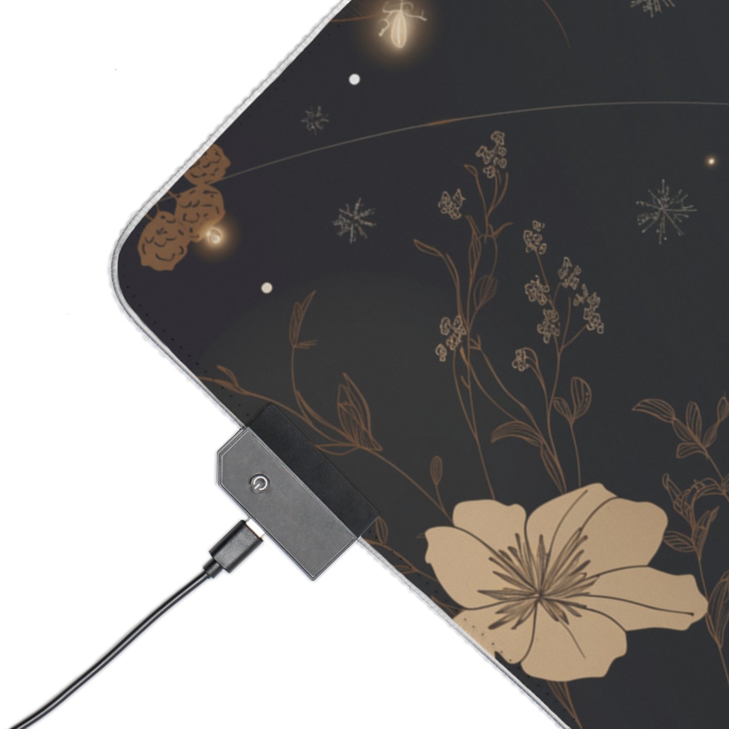 LED Gaming Mouse Pad - Moonlit Enchantment: A Night Garden