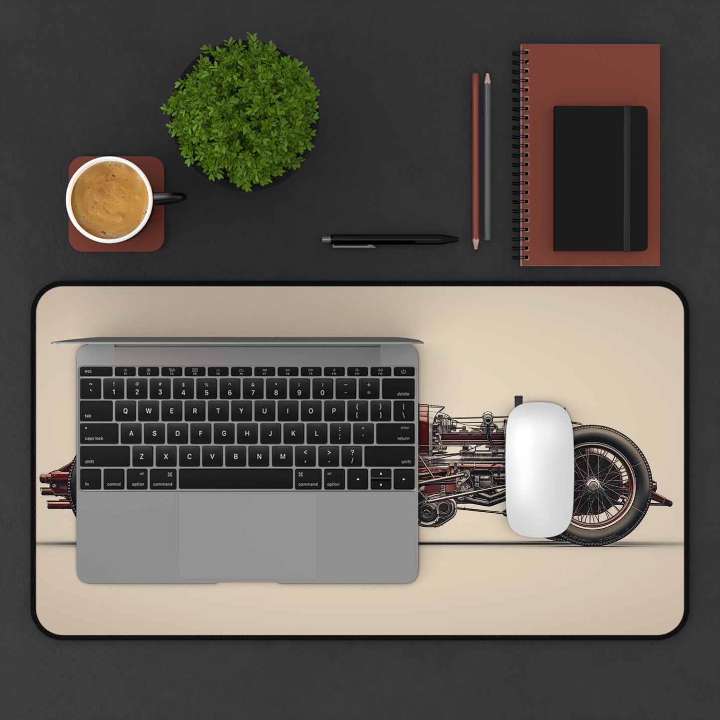 Gaming Desk Mat - Vintage Racing Machine