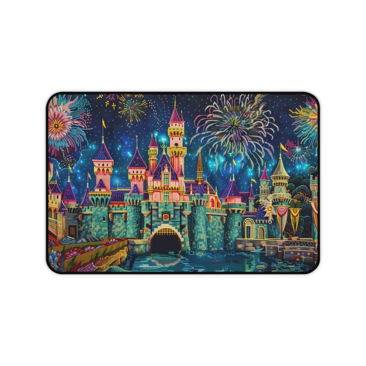 Gaming Desk Mat - Magic Kingdom Fireworks Spectacle