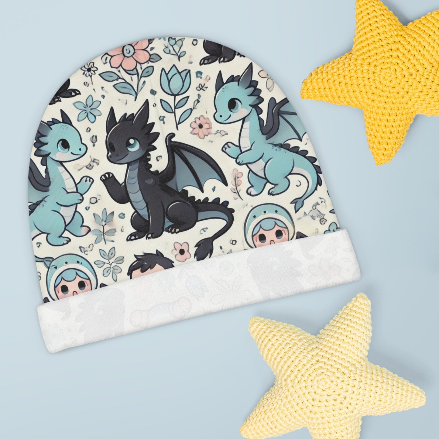 Custom Baby Beanie Gift: Dragon Dreams