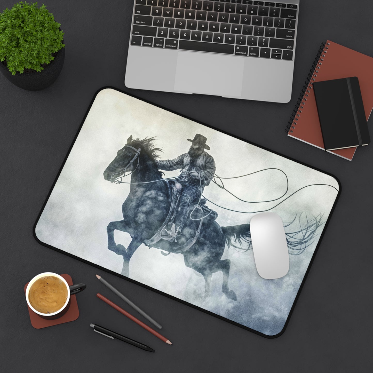 Gaming Desk Mat - Wrangler in the Mist