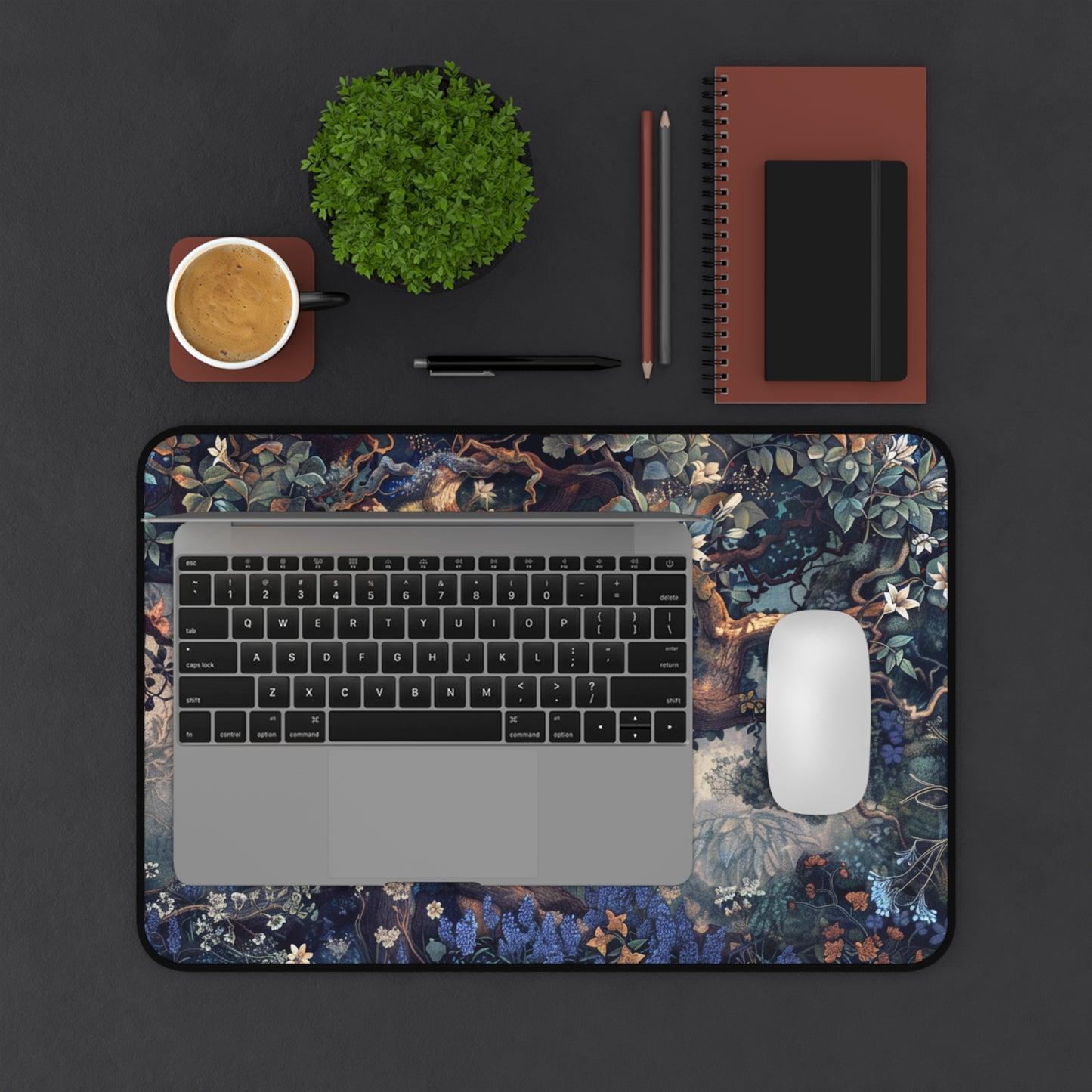Gaming Desk Mat - Enchanted Garden of Whispers