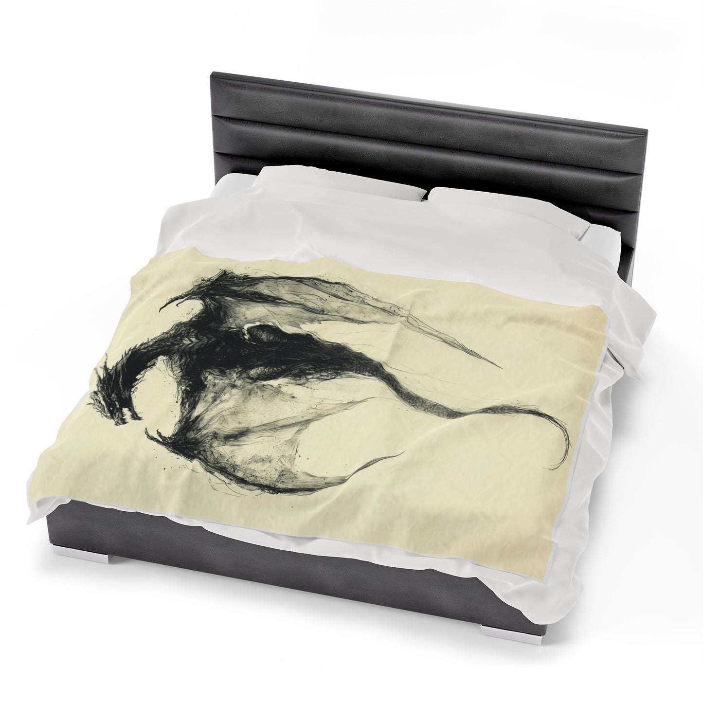 Velveteen Plush Blanket - Dragon Eclipse Celestial Cozy Throw