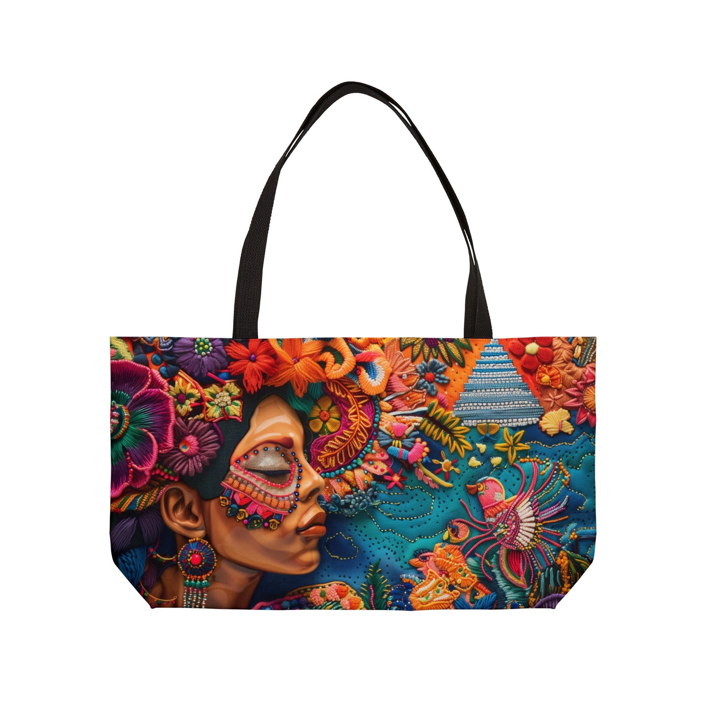 Weekender Tote Bag - Radiant Mexican Beauty in Traditional Attire