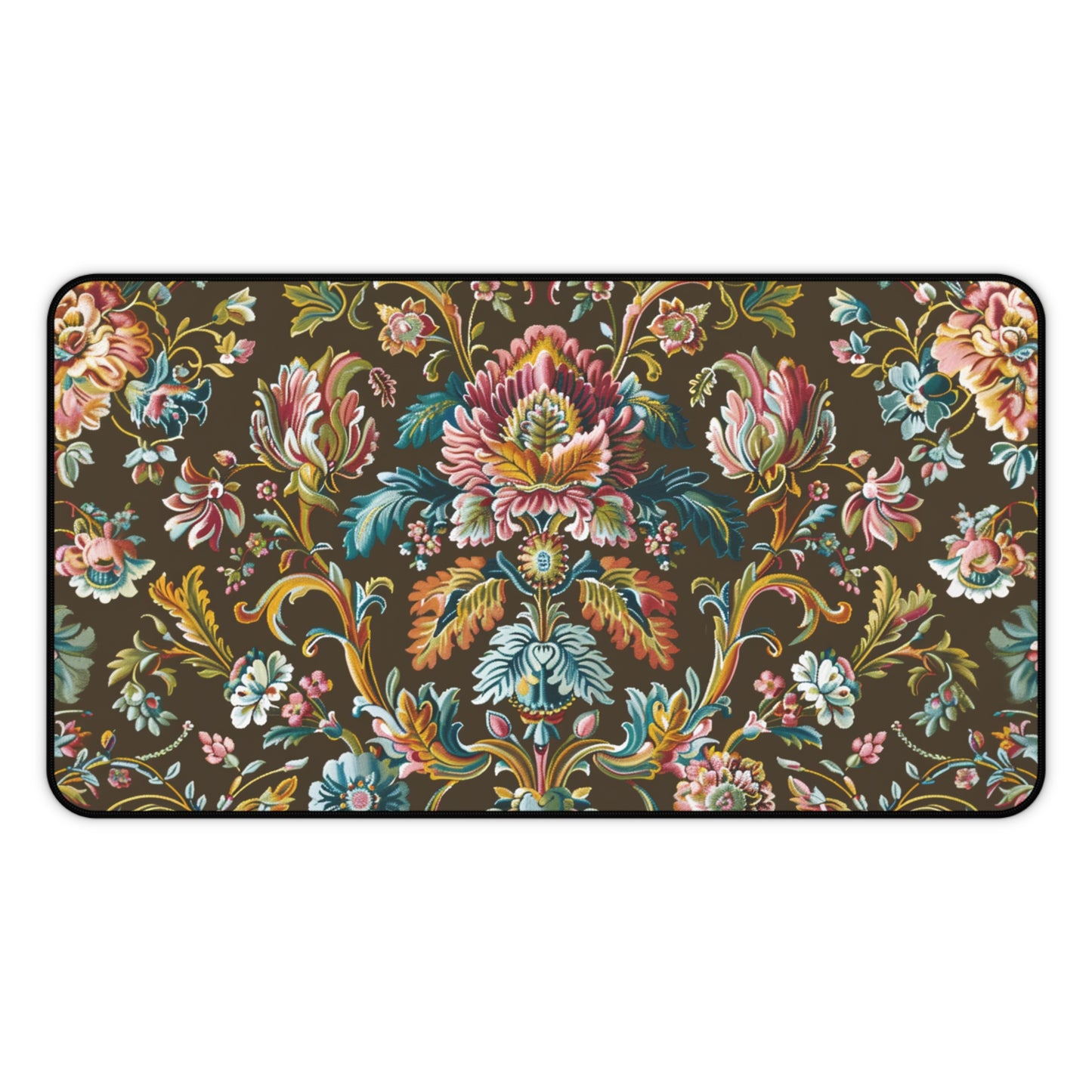 Gaming Desk Mat - Baroque Floral Symphony