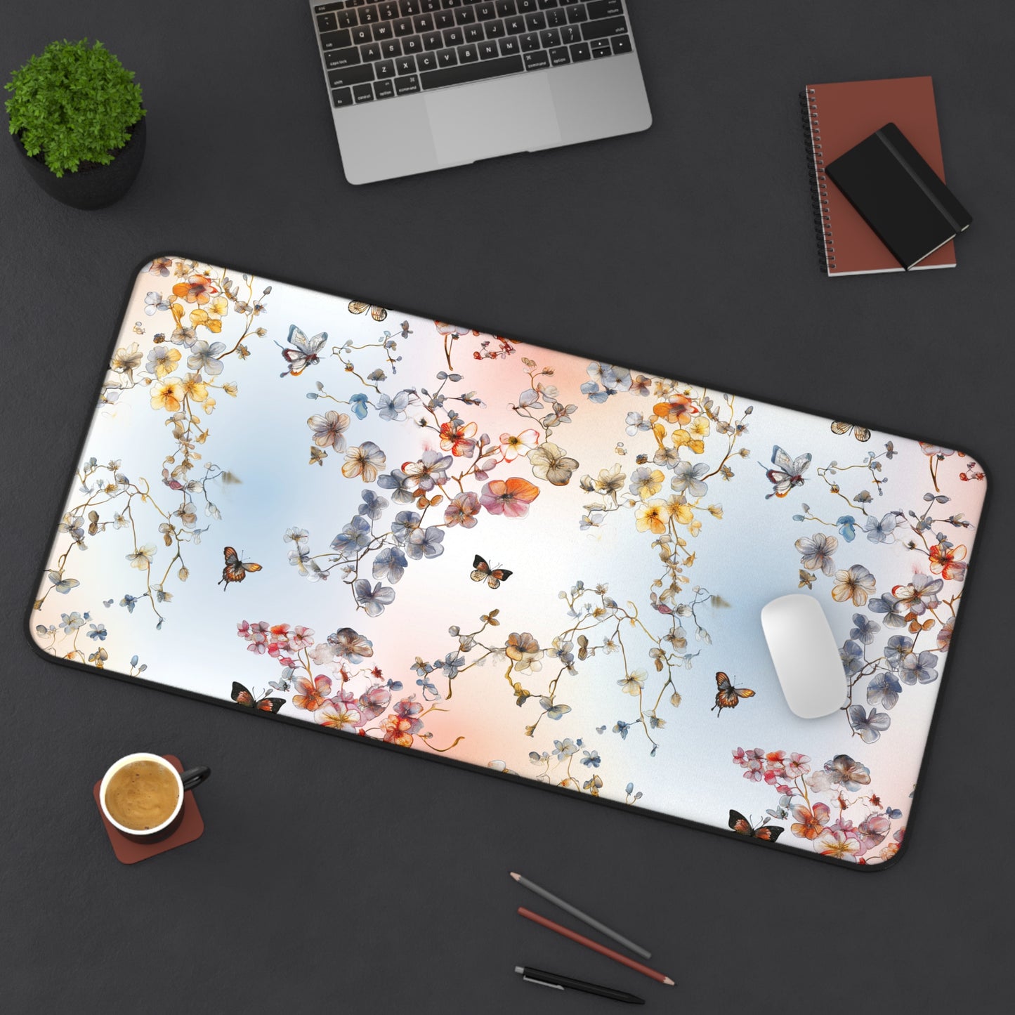 Gaming Desk Mat - Butterfly Serenade