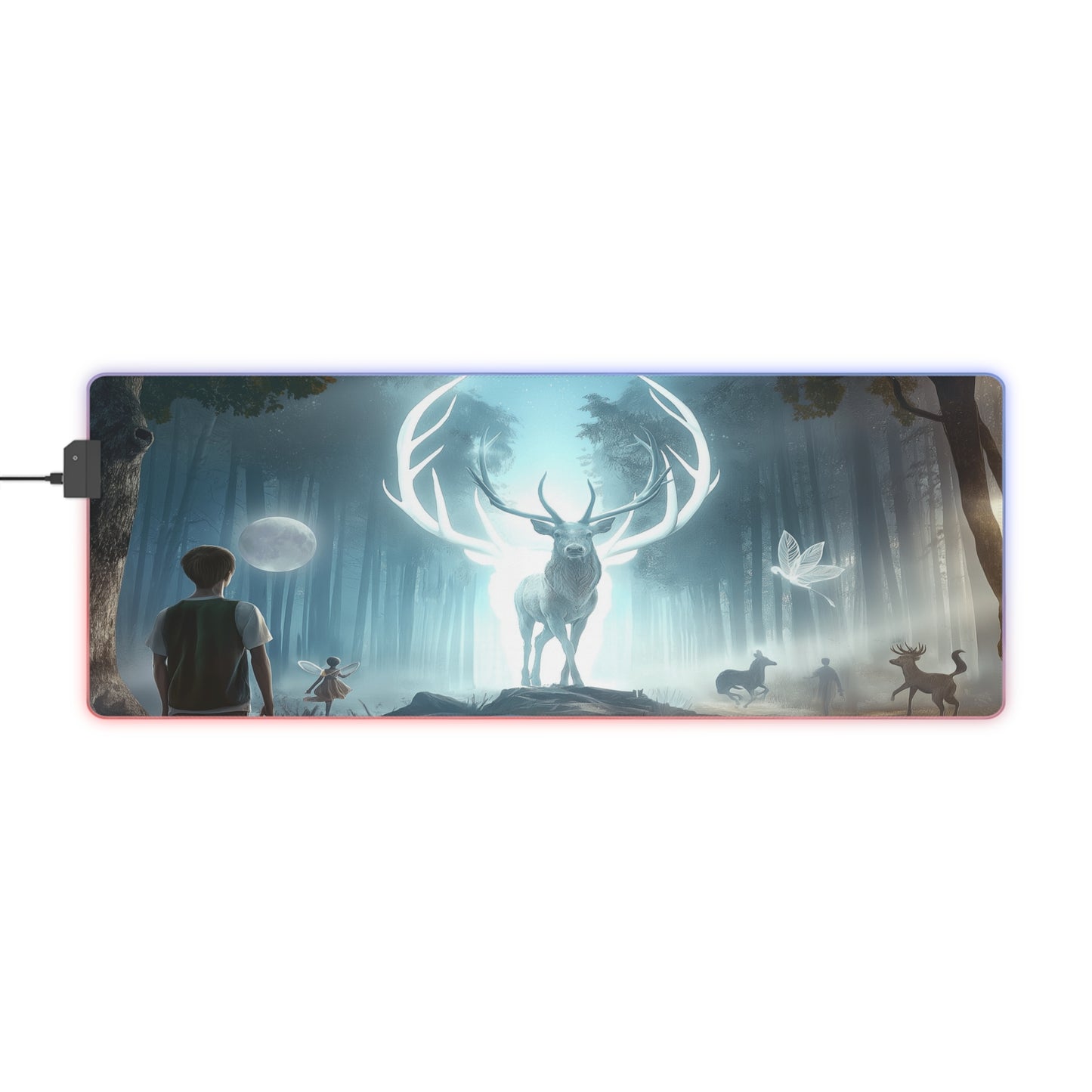LED Gaming Mouse Pad - Forest Guardians