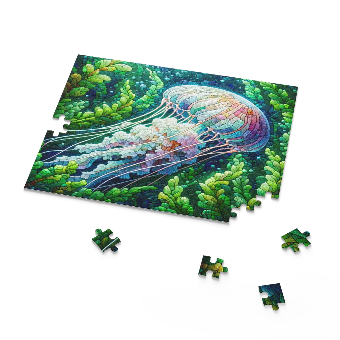Translucent Jellyfish: Mosaic Underwater - Puzzle (120, 252, 500-Piece)