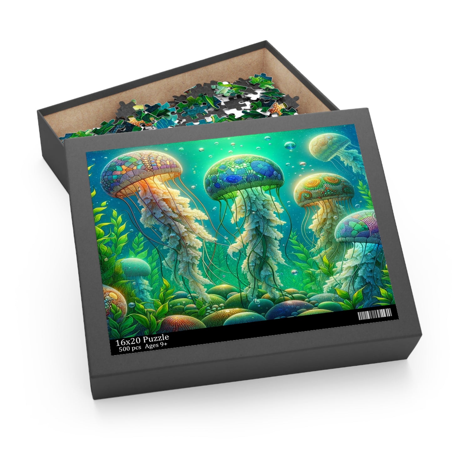 Enchanted Jellyfish: Mosaic Ocean - Puzzle (120, 252, 500-Piece)