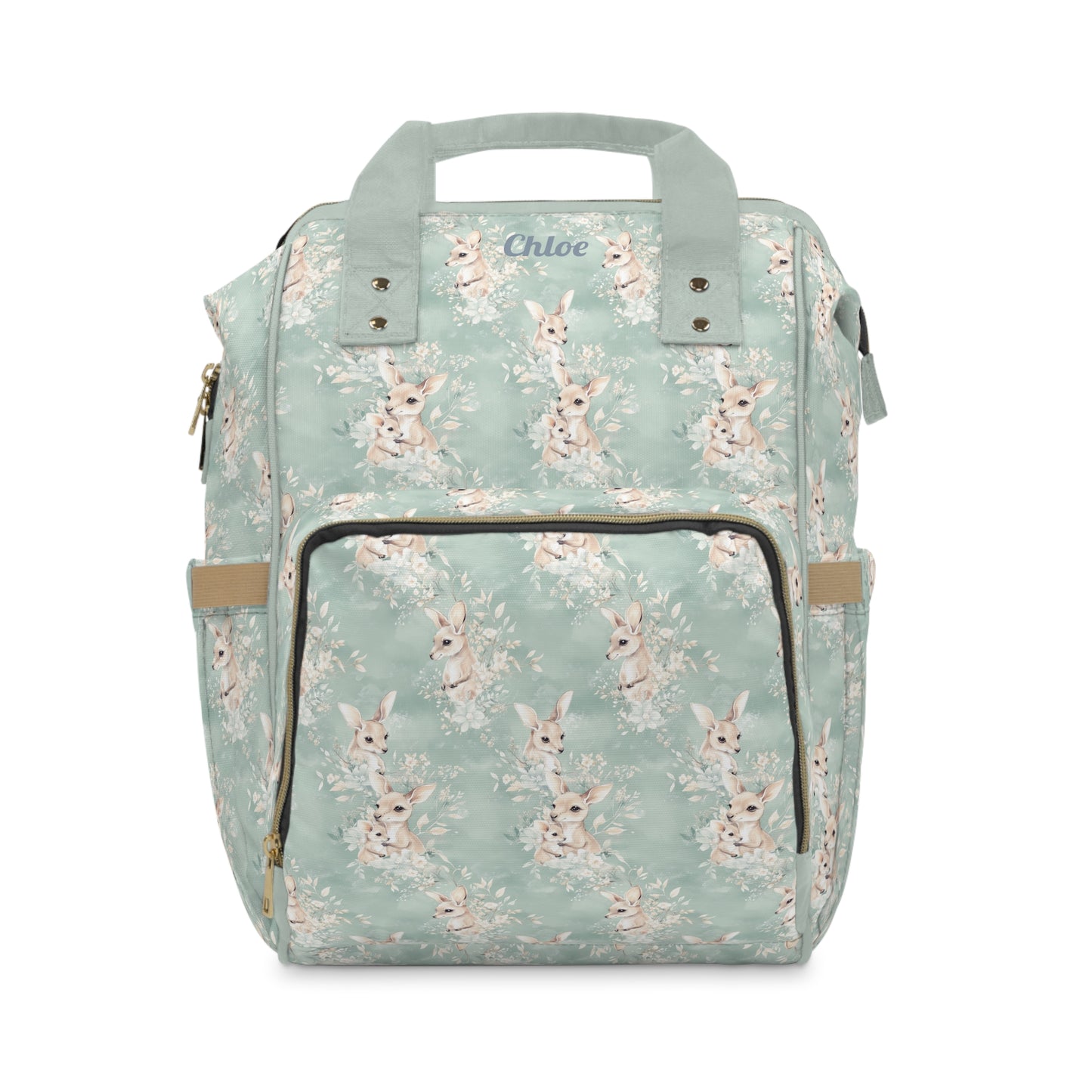 Custom Multifunctional Diaper Backpack: Kangaroo Cuddles