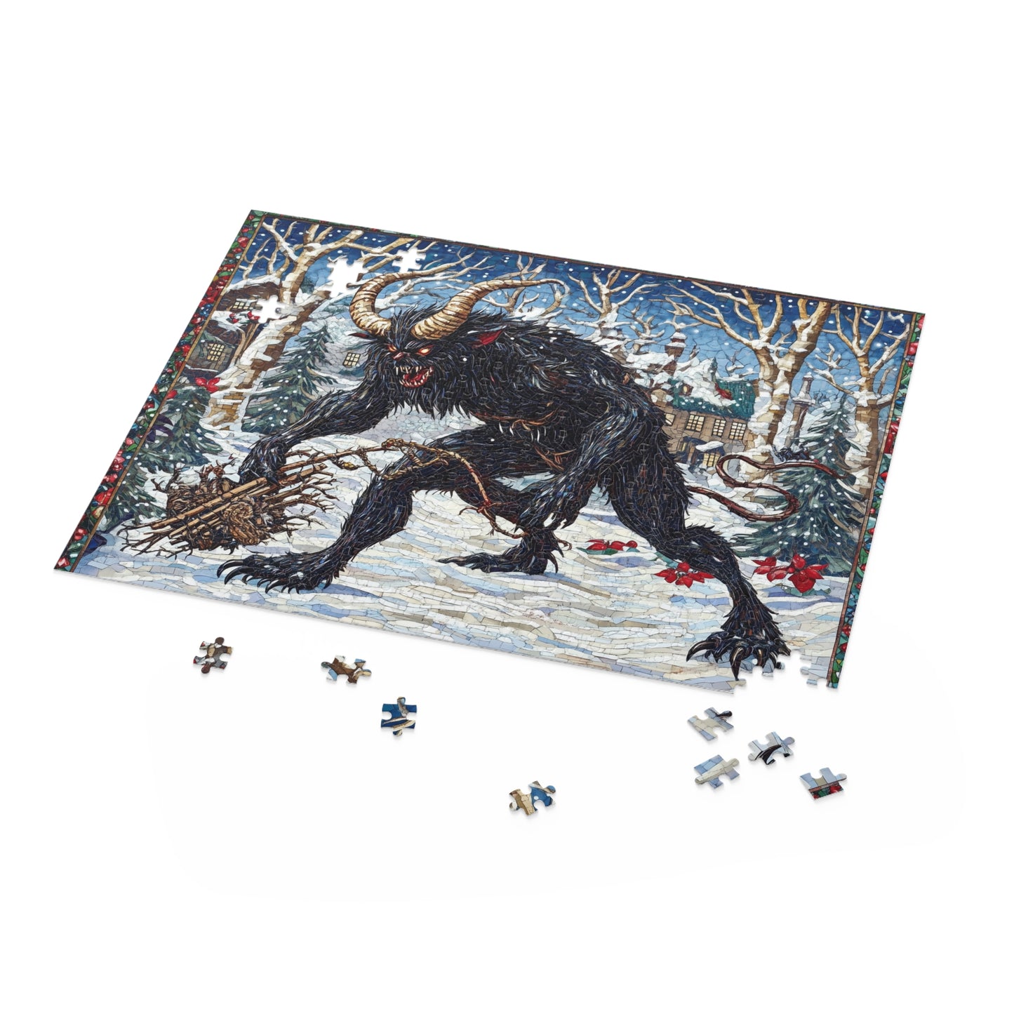Krampus's Holiday Prowl - Custom Jigsaw Puzzle (120, 252, 500-Piece)