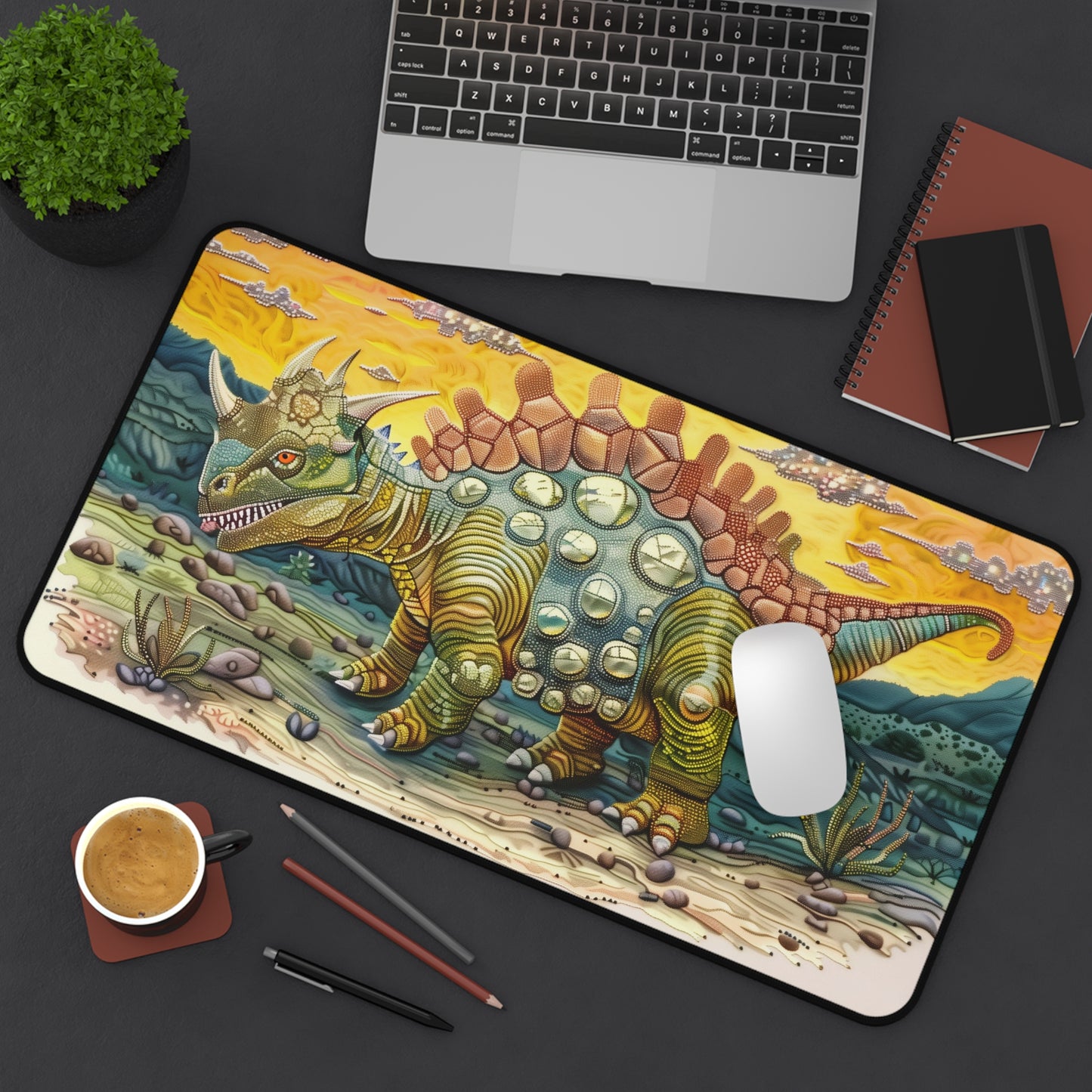 Gaming Desk Mat - Armored Majesty: Ankylosaurus