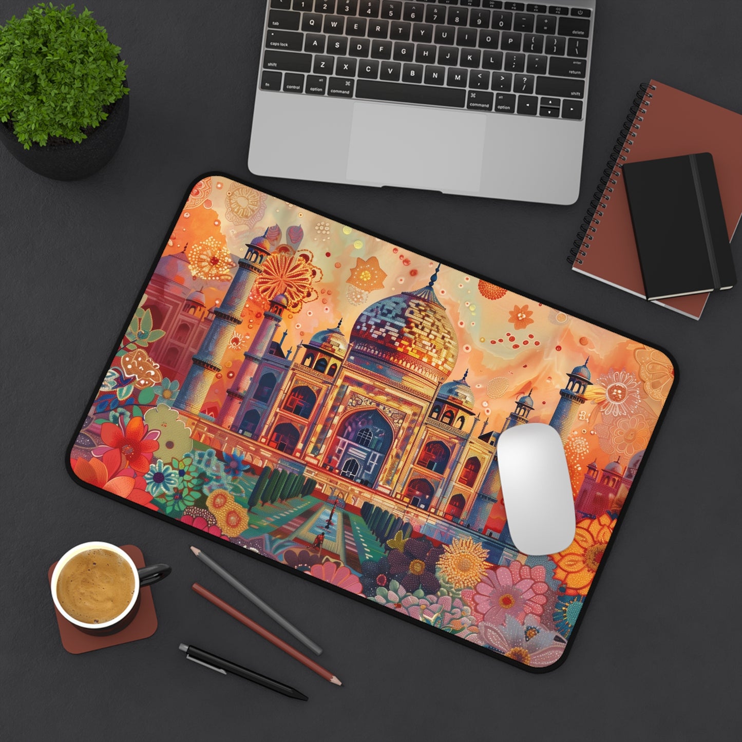 Gaming Desk Mat - Radiant Splendor of the Taj Mahal