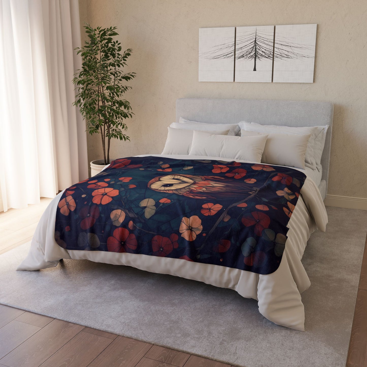 Sherpa Blanket: Custom Night Watch, Fleece Throw