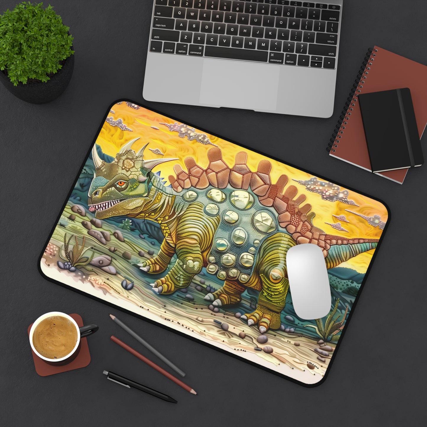 Gaming Desk Mat - Armored Majesty: Ankylosaurus