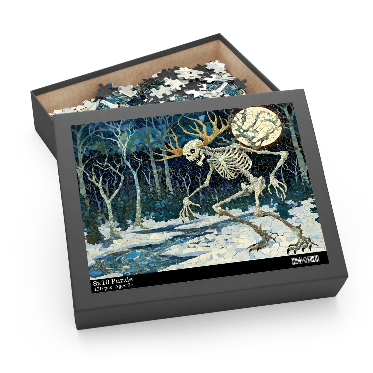Eerie Awakening in the Moonlit Forest: Wendigo - Custom Jigsaw Puzzle (120, 252, 500-Piece)