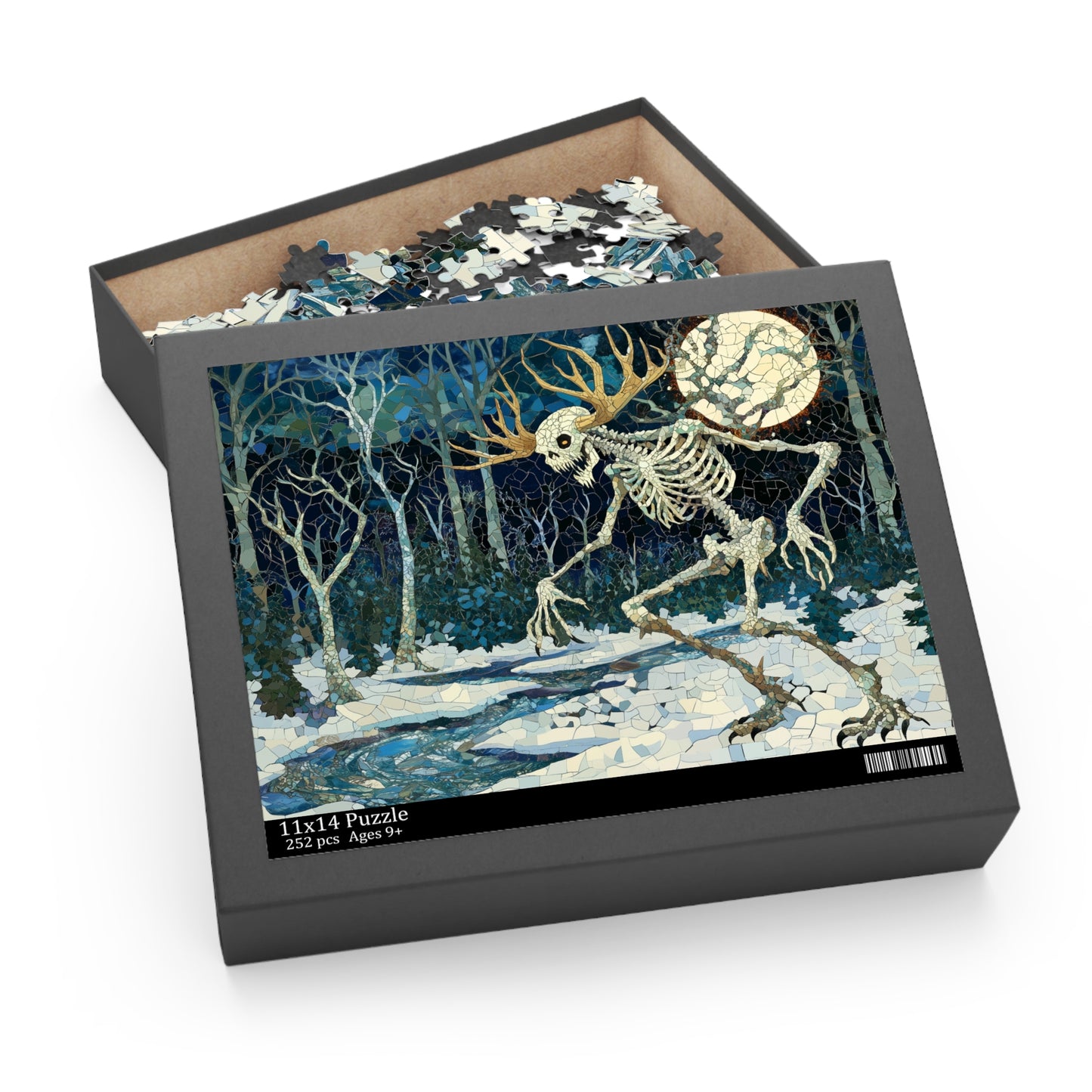 Eerie Awakening in the Moonlit Forest: Wendigo - Custom Jigsaw Puzzle (120, 252, 500-Piece)