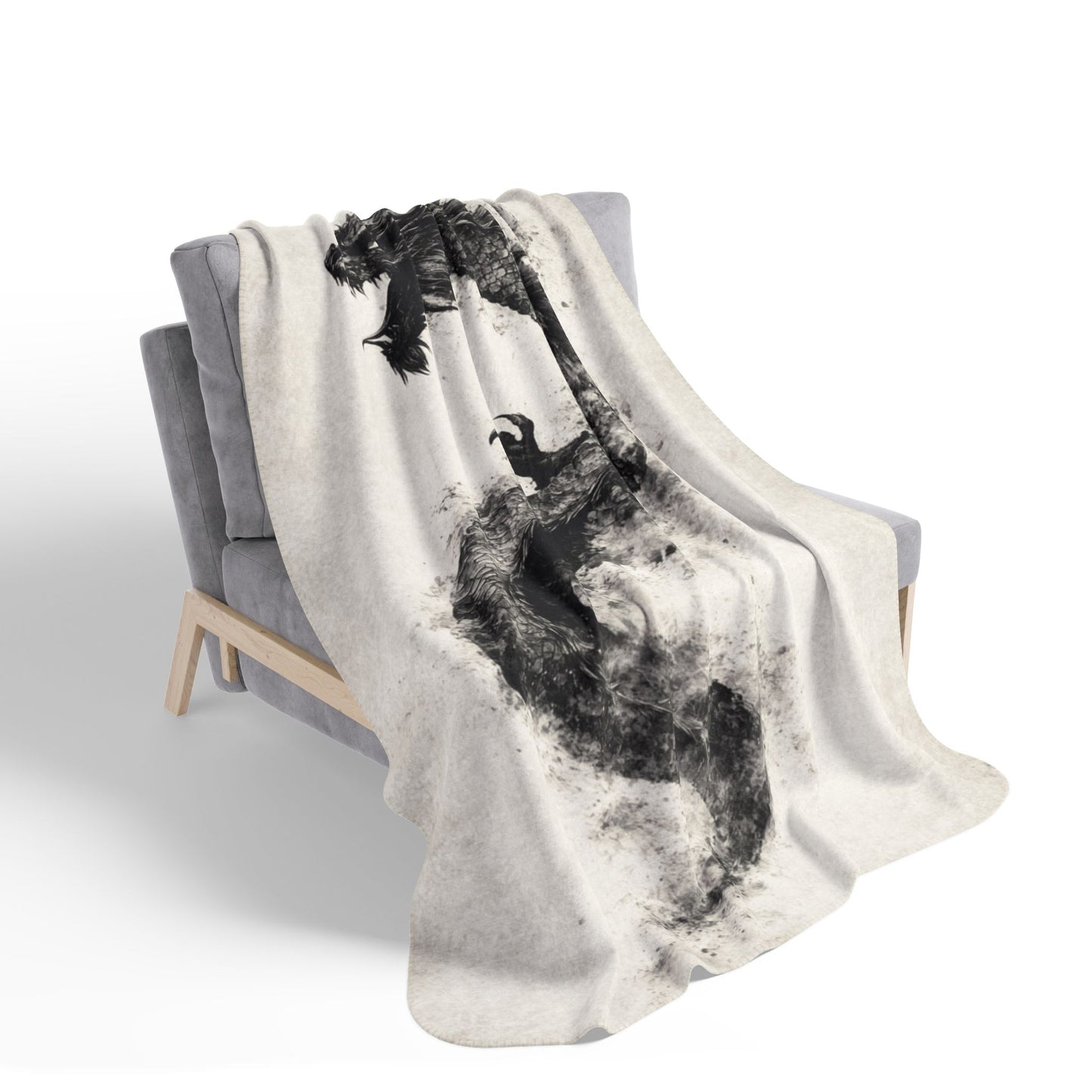 Sherpa Blanket: Dragon in the Mist Custom Throw