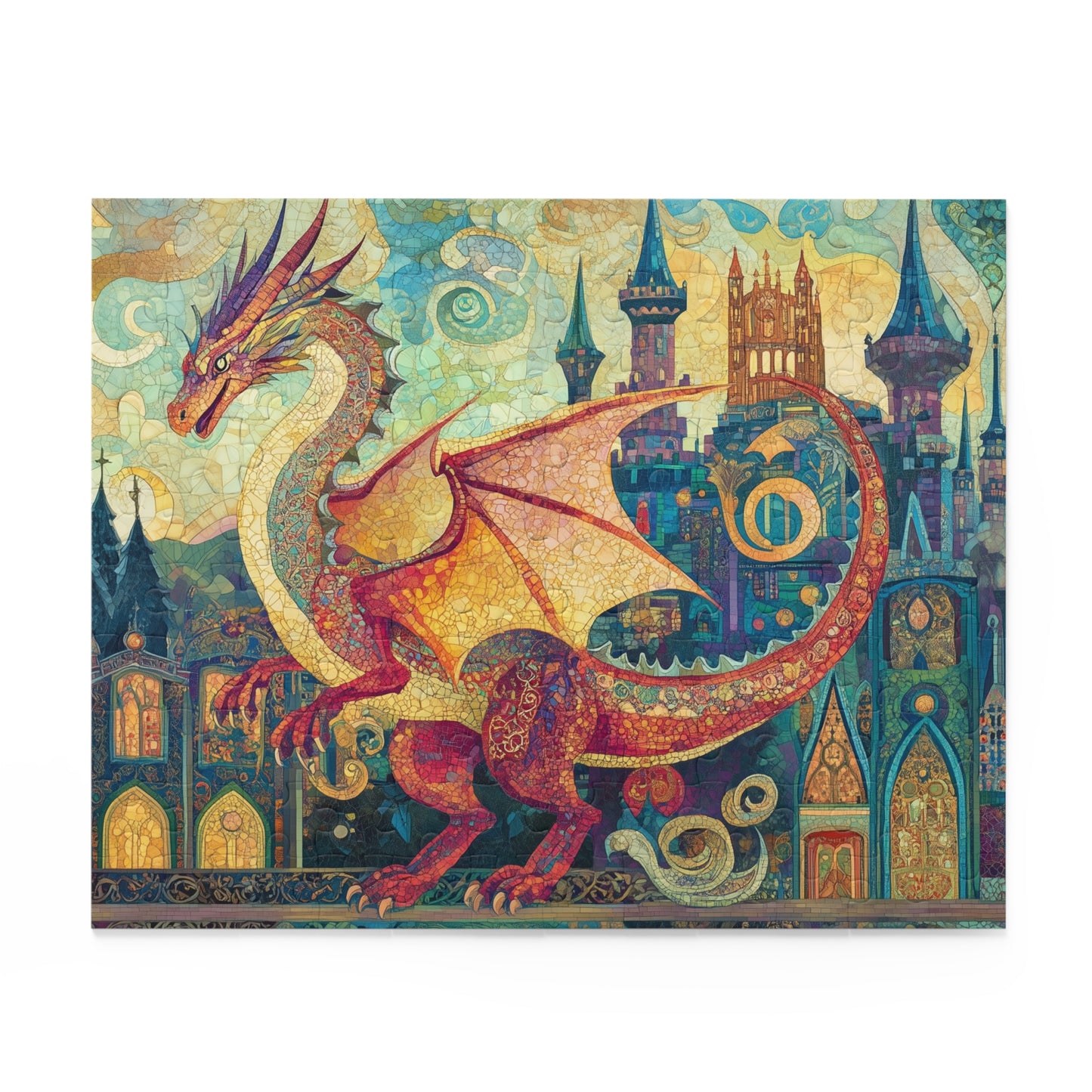 Mystical Sentinel: The Castle's Guardian Dragon - Puzzle (120, 252, 500-Piece)