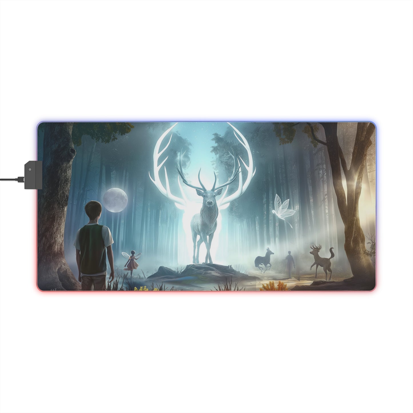 LED Gaming Mouse Pad - Forest Guardians