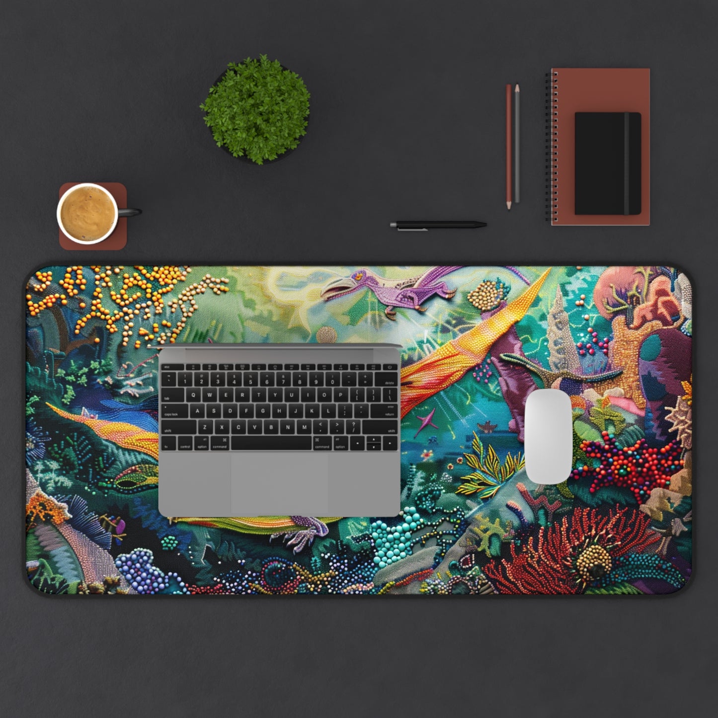 Gaming Desk Mat - Pterosaurs: A Dive into Fantasy