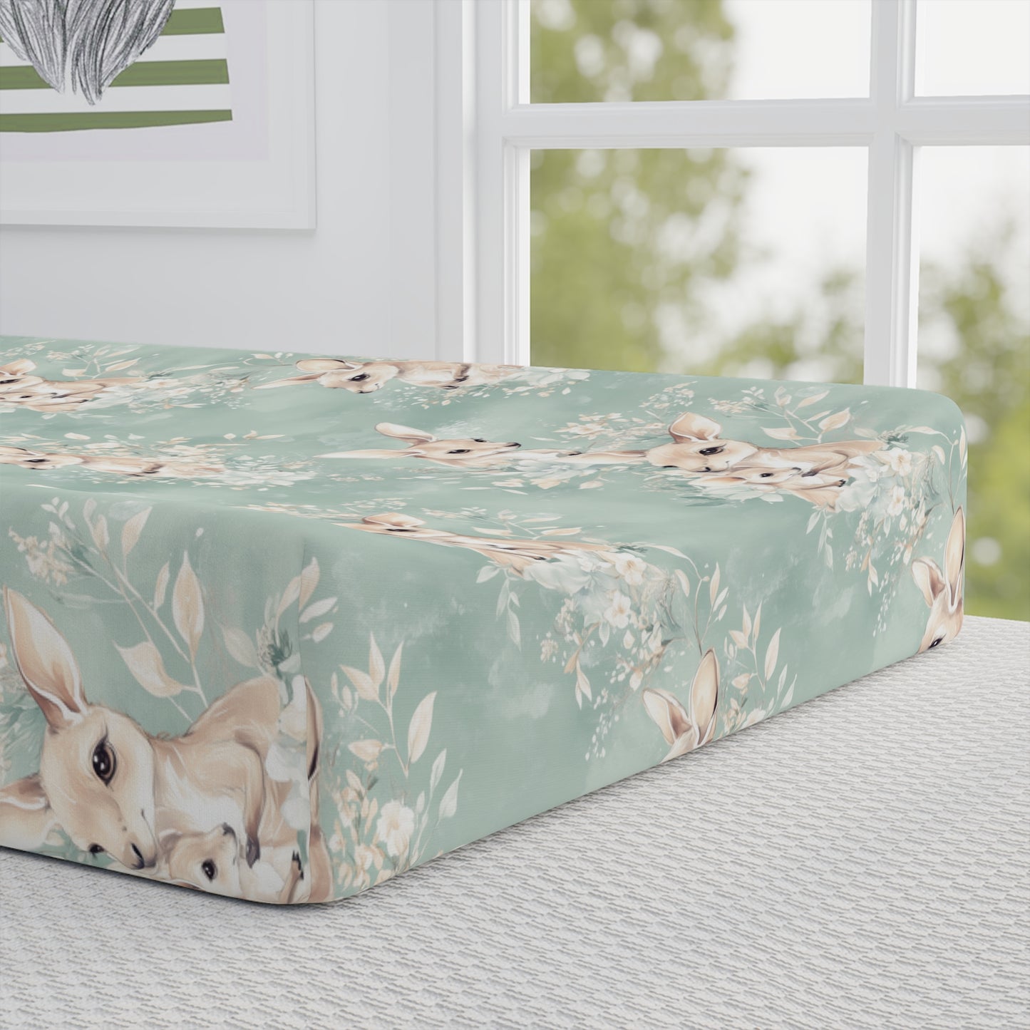 Custom Changing Pad Cover: Kangaroo Cuddles