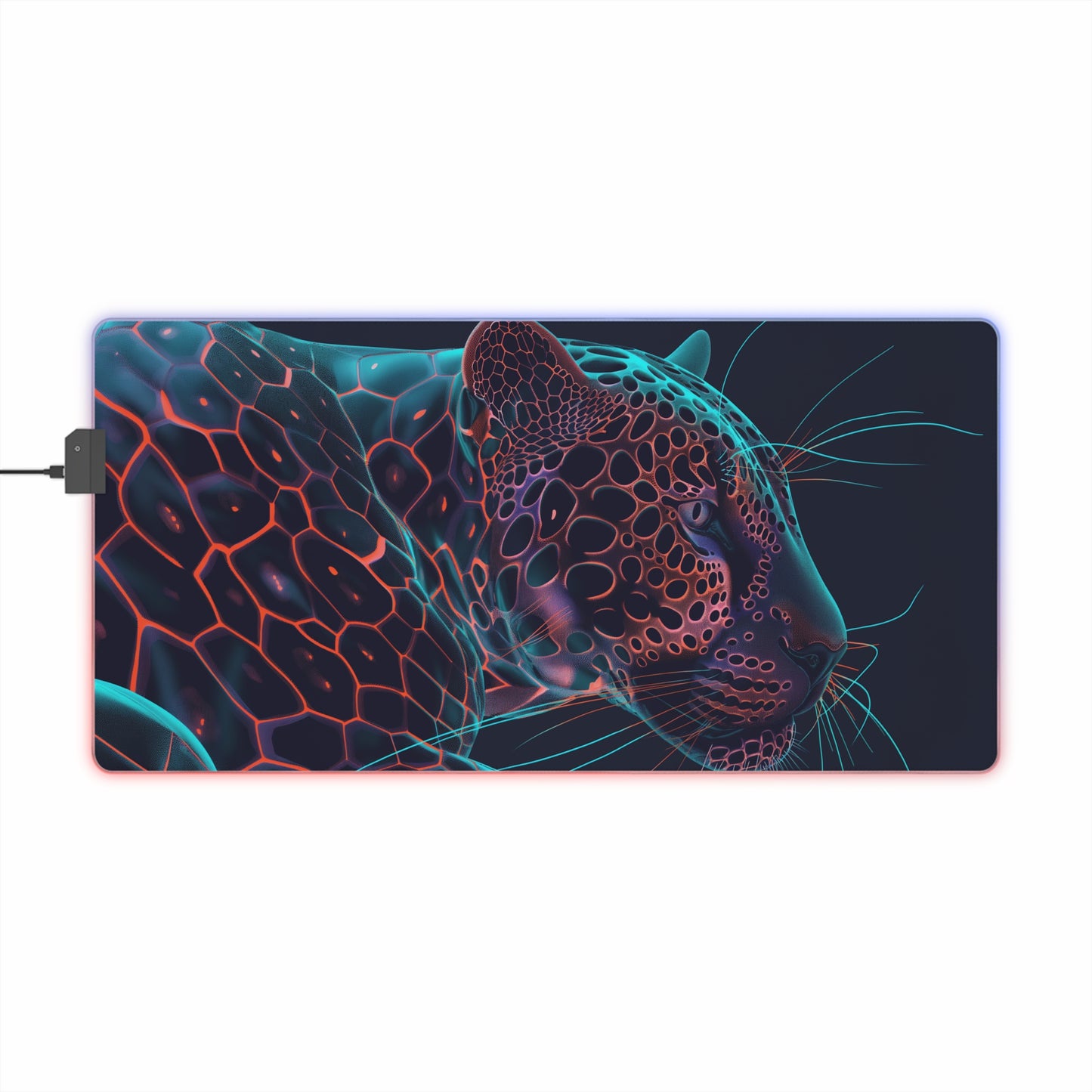 LED Gaming Mouse Pad - Neon Net Jaguar