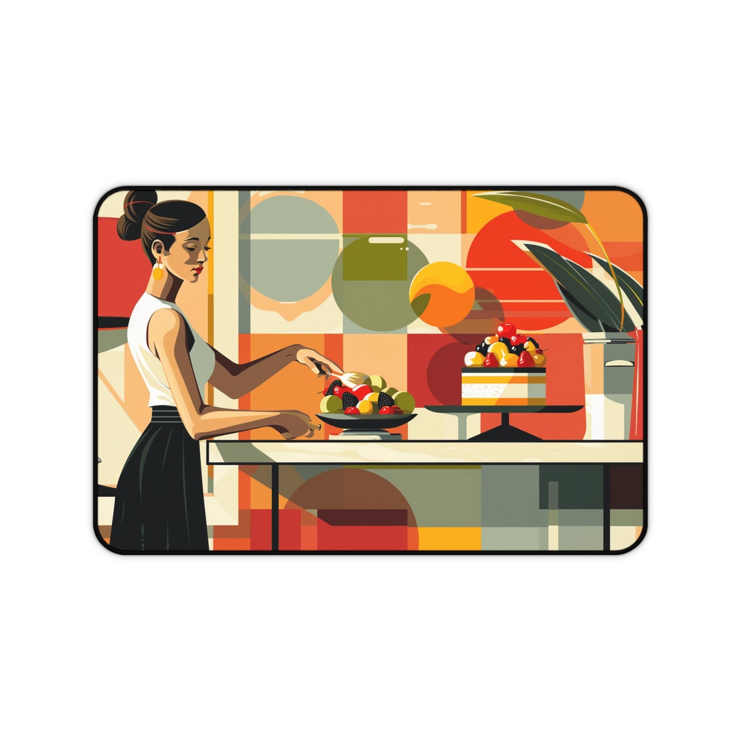 Gaming Desk Mat - Elegant Culinary Creation