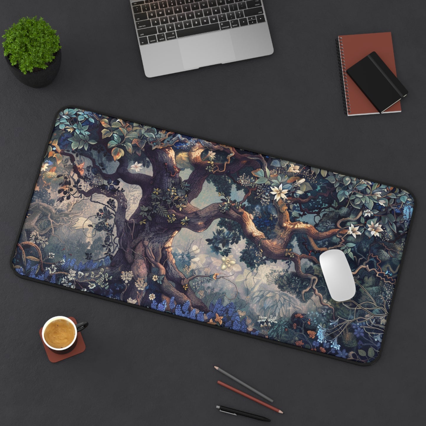 Gaming Desk Mat - Enchanted Garden of Whispers
