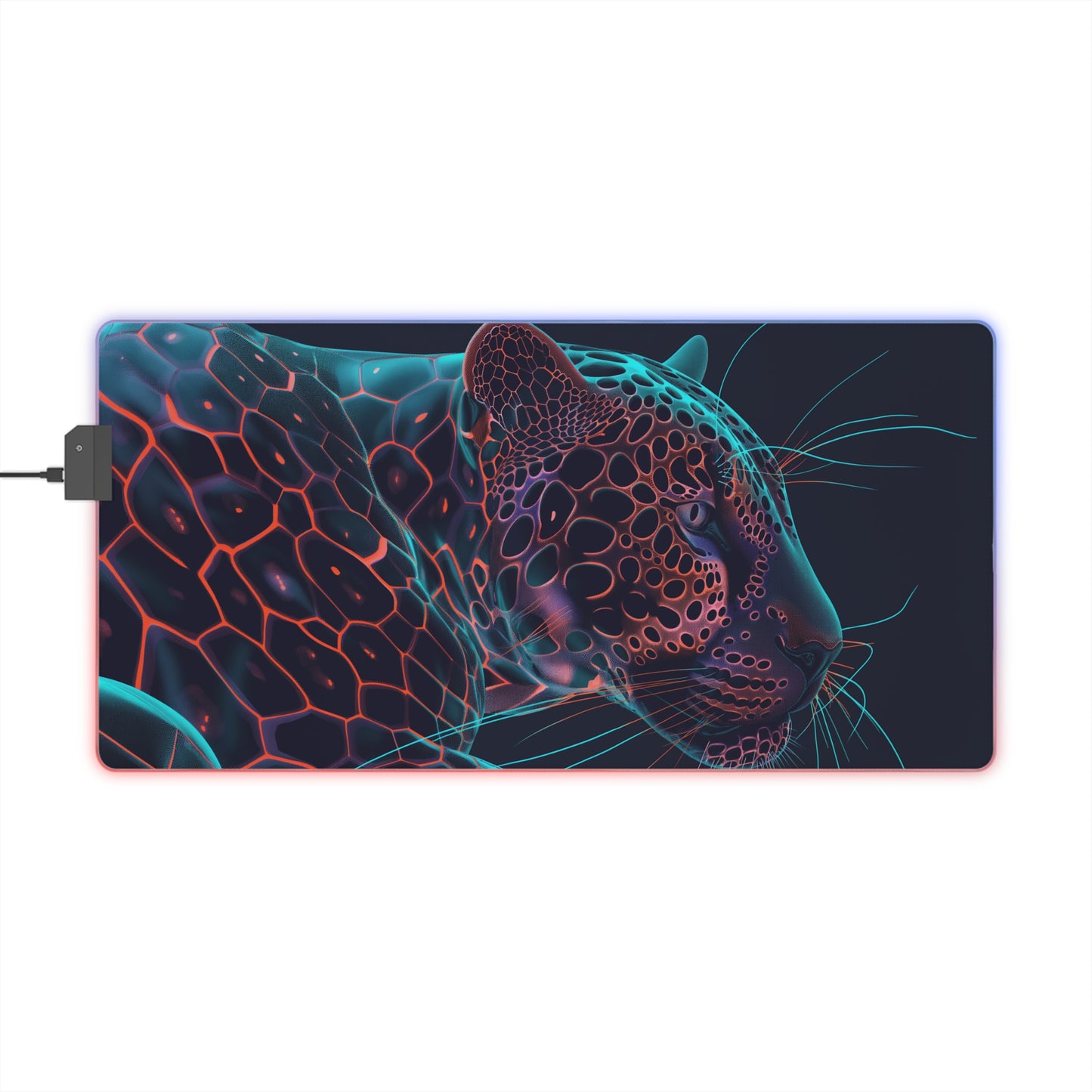 LED Gaming Mouse Pad - Neon Net Jaguar