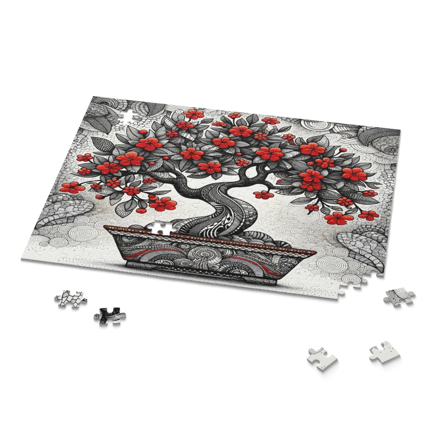 Blooming Bonsai Beauty: Mosaic Style - Puzzle (120, 252, 500-Piece)