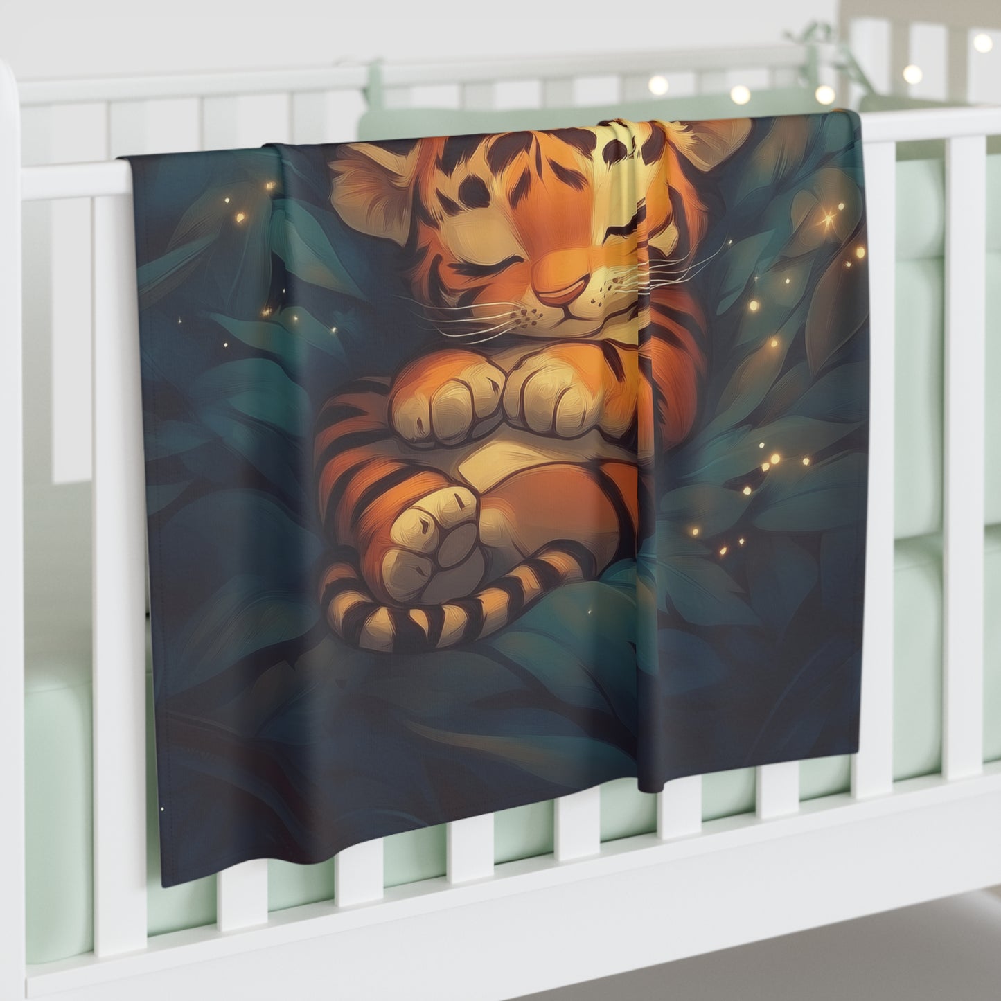 Custom Baby Swaddle Blanket - Cozy Tiger Cub