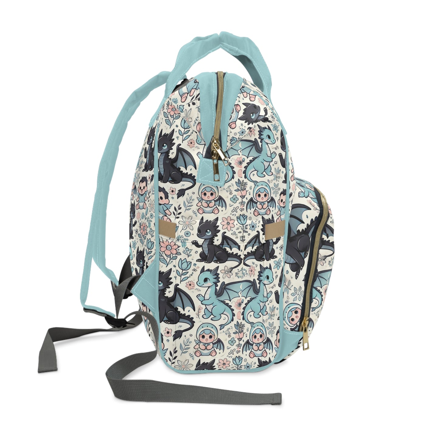 Custom Multifunctional Diaper Backpack: Dragon Dreams