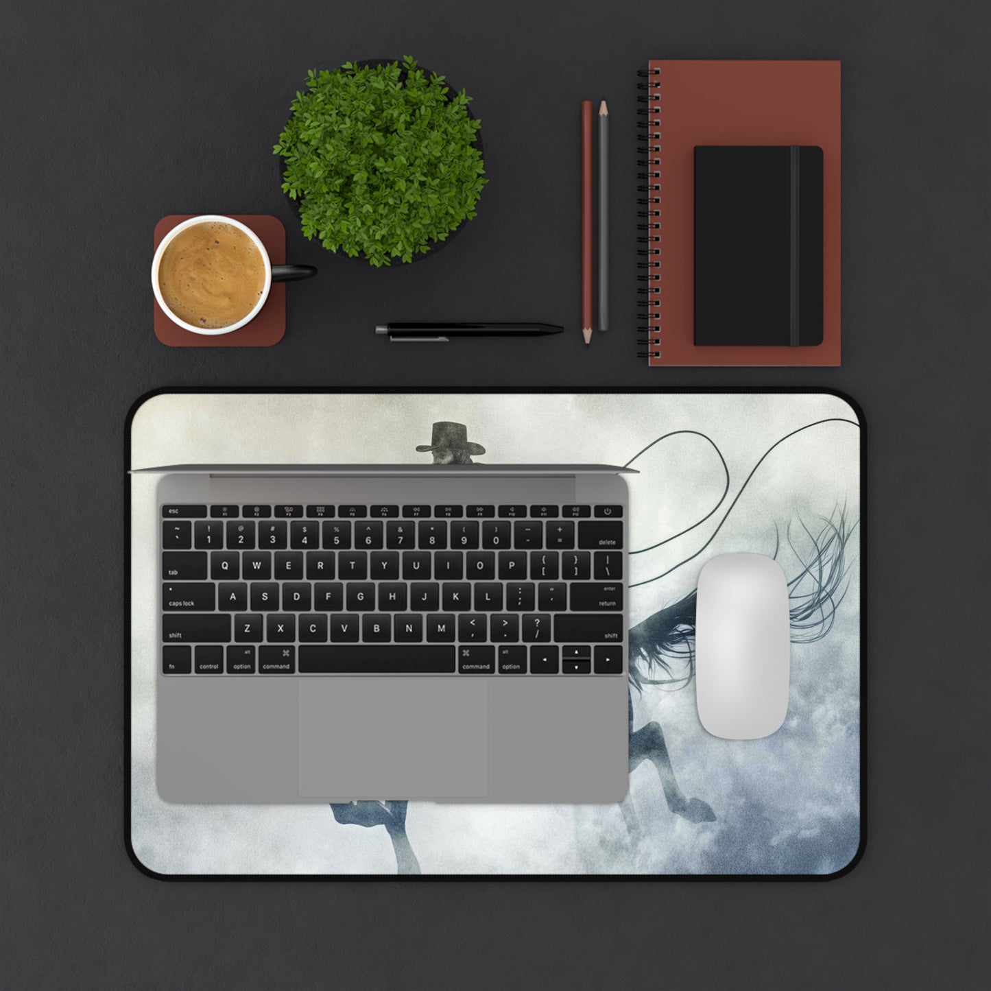 Gaming Desk Mat - Wrangler in the Mist