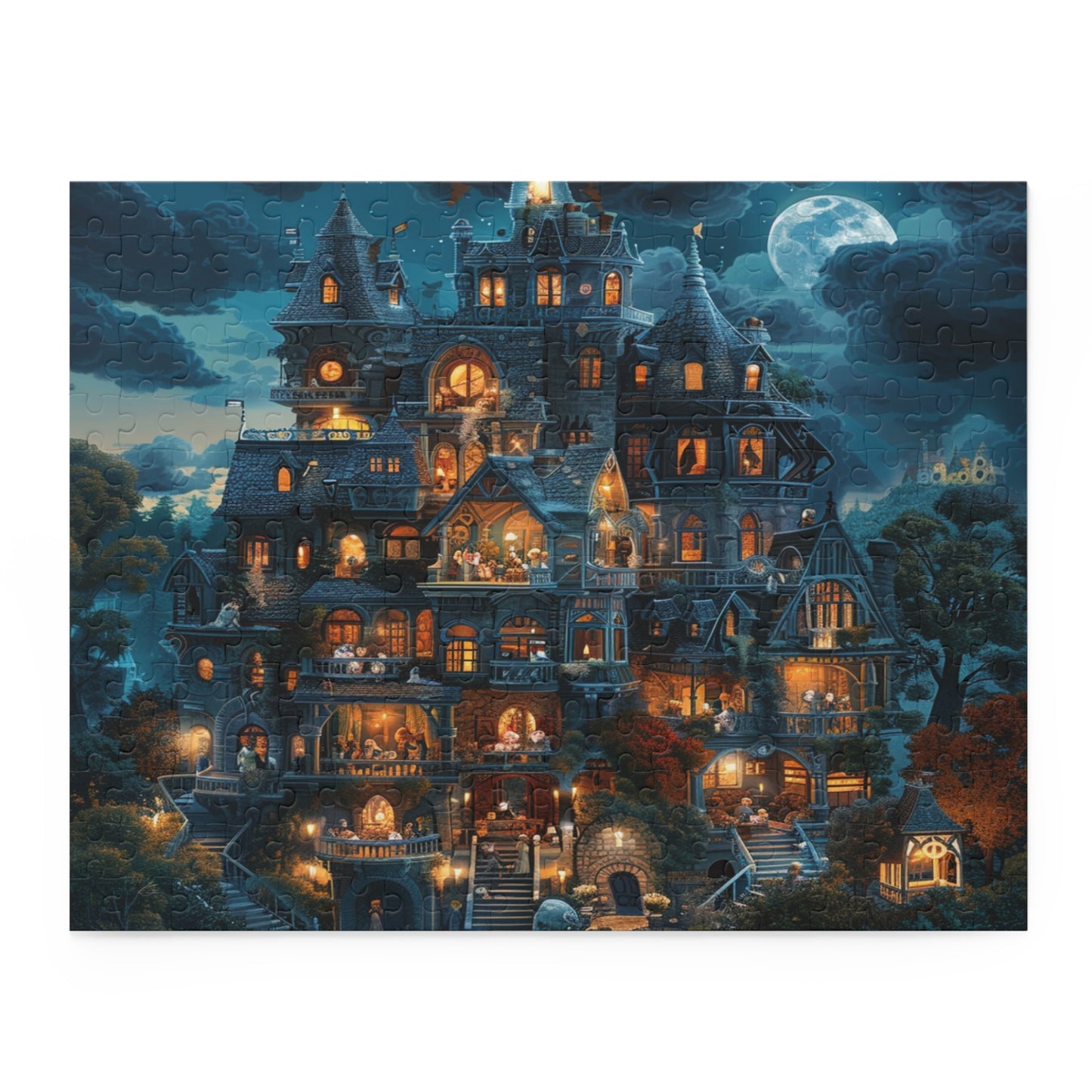 Midnight Manor: A Victorian Mansion Shrouded in Mystery - Puzzle (120, 252, 500-Piece)