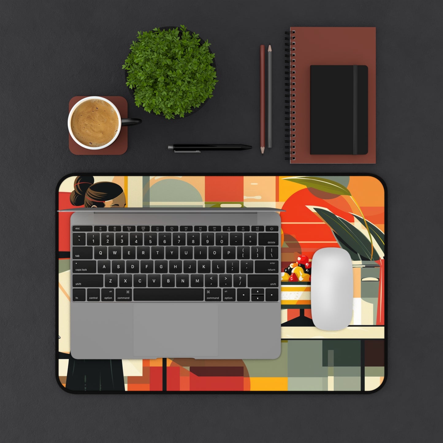Gaming Desk Mat - Elegant Culinary Creation