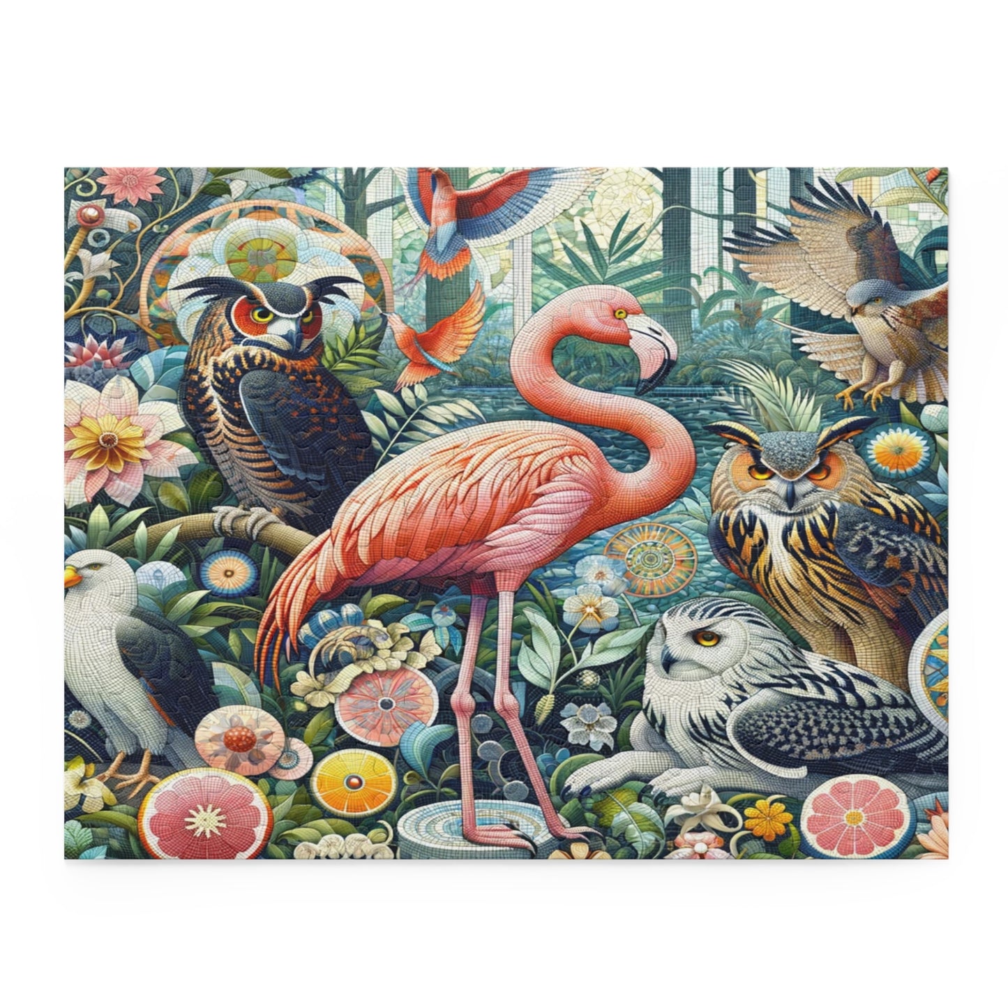 Garden of Eden: An Ornate Mosaic of Majestic Birds - Puzzle (120, 252, 500-Piece)