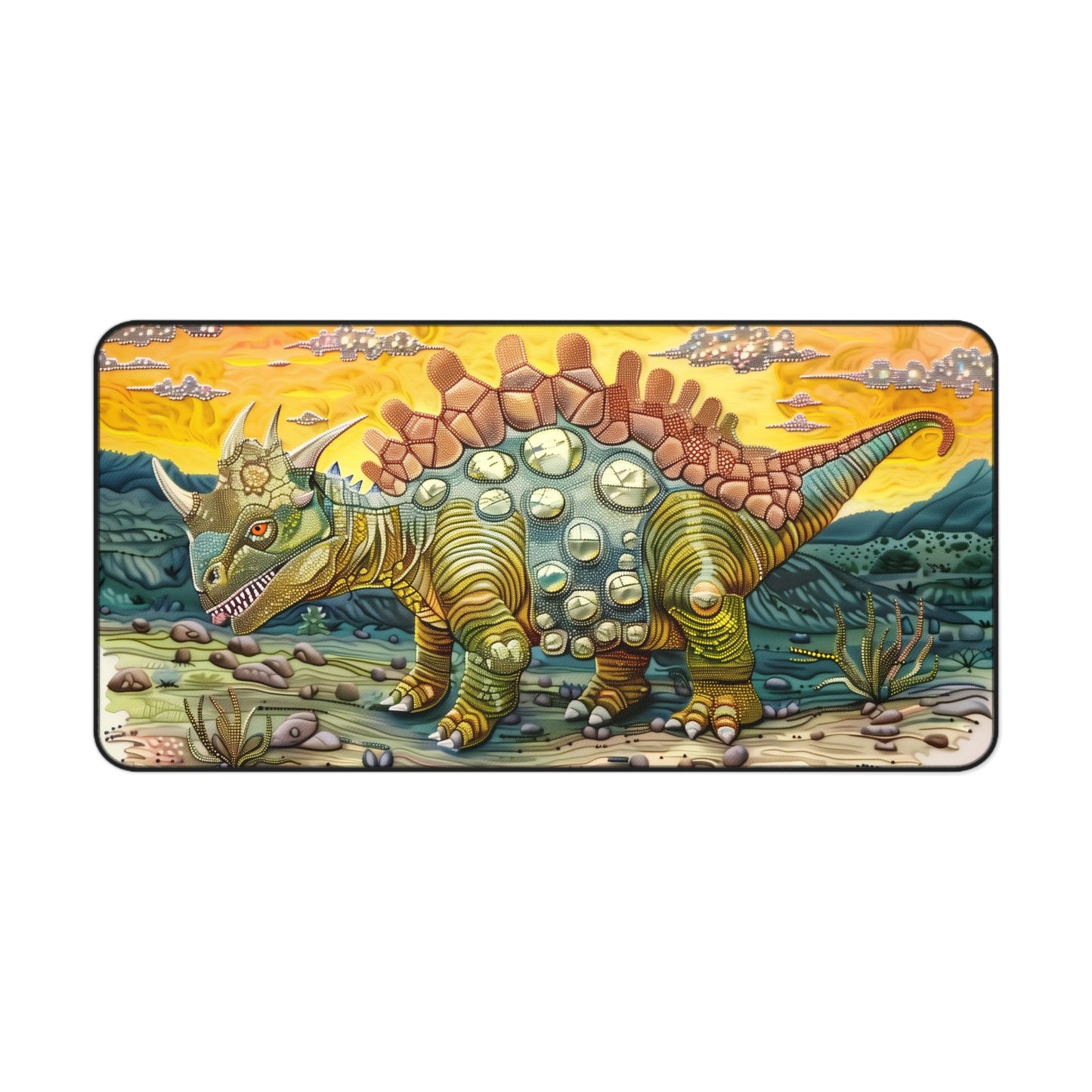 Gaming Desk Mat - Armored Majesty: Ankylosaurus
