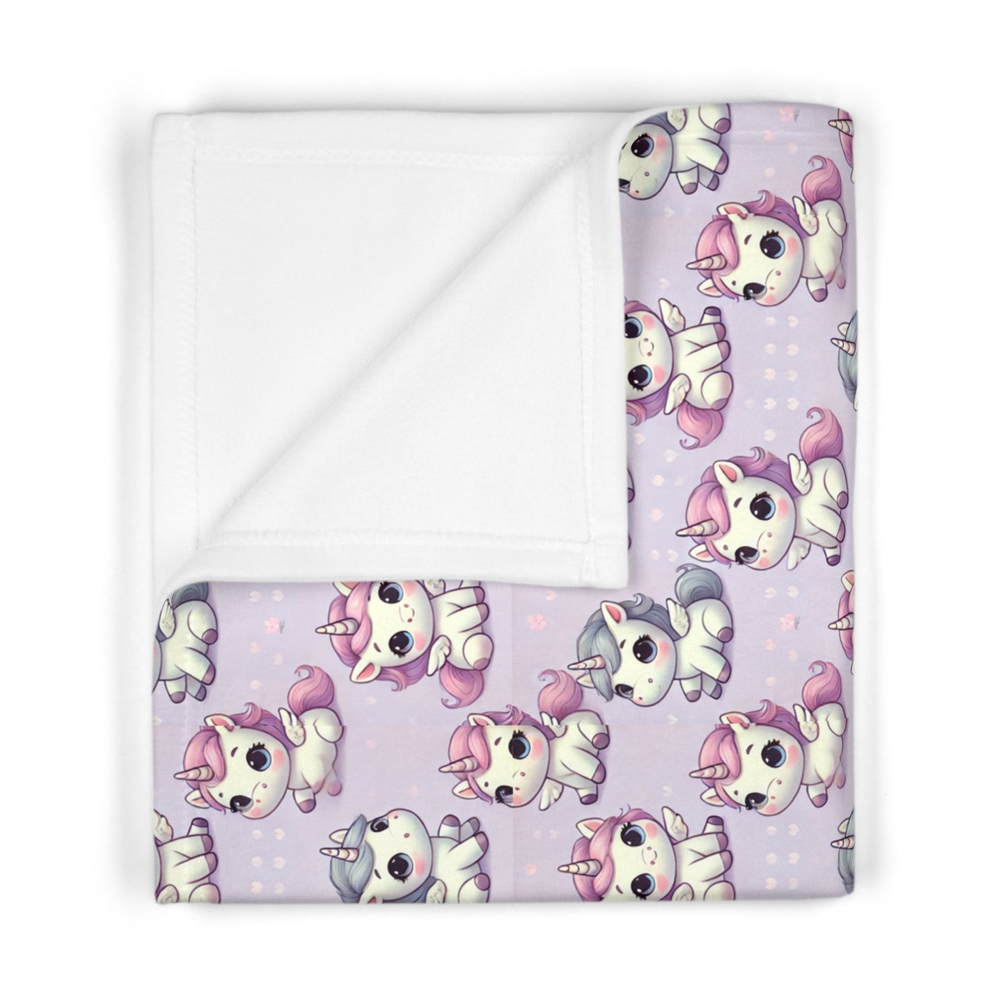 Custom Soft Fleece Baby Blanket - Unicorn Whispsers