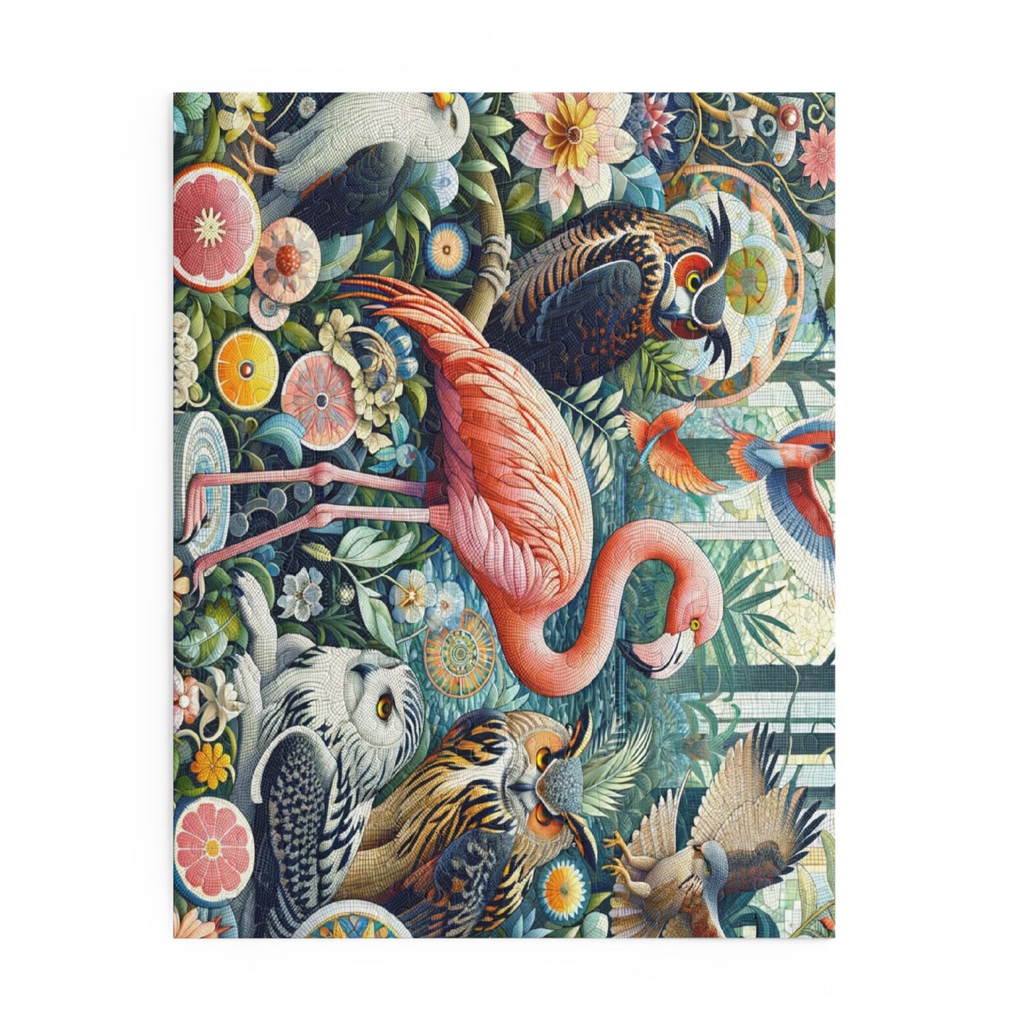 Garden of Eden: An Ornate Mosaic of Majestic Birds - Puzzle (120, 252, 500-Piece)