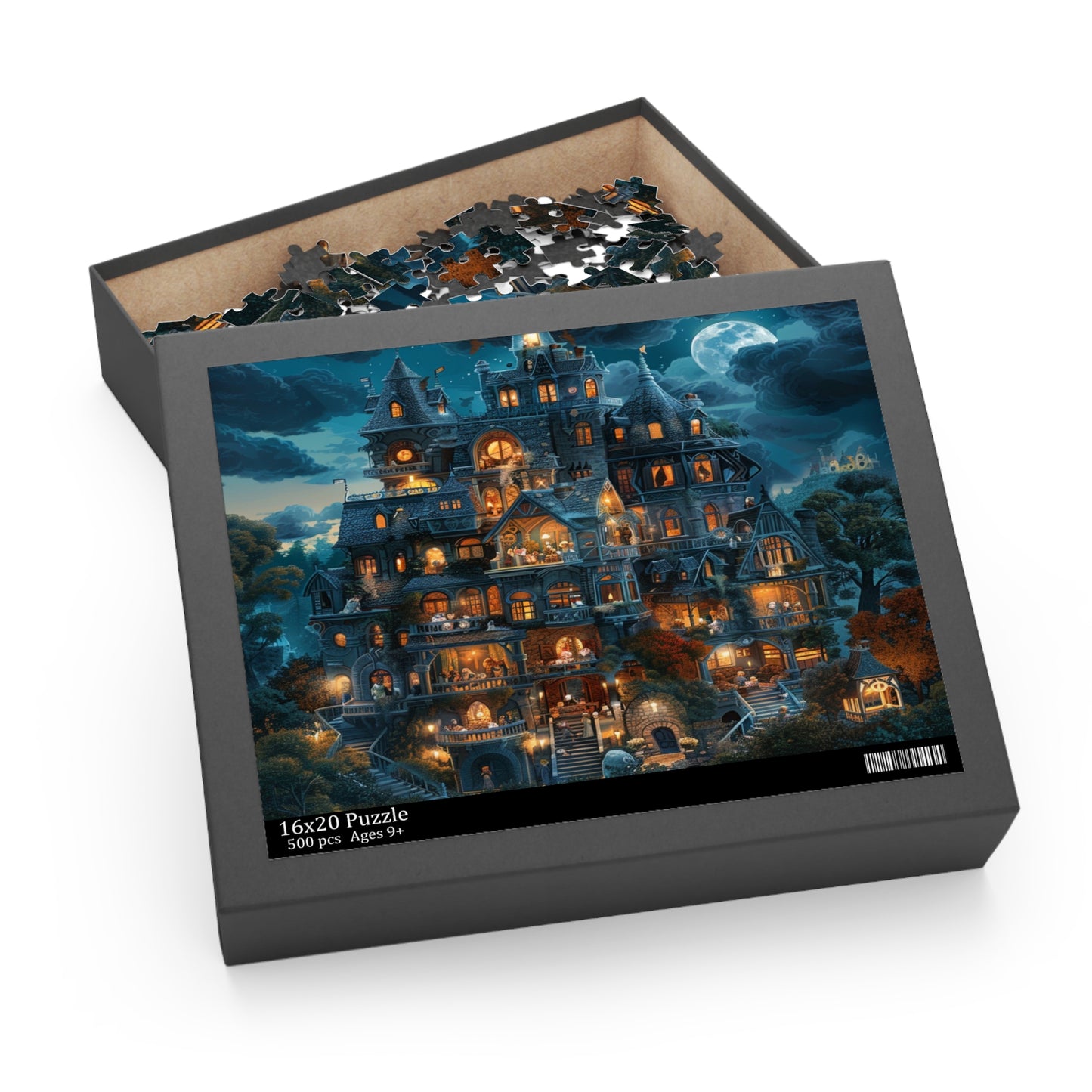Midnight Manor: A Victorian Mansion Shrouded in Mystery - Puzzle (120, 252, 500-Piece)