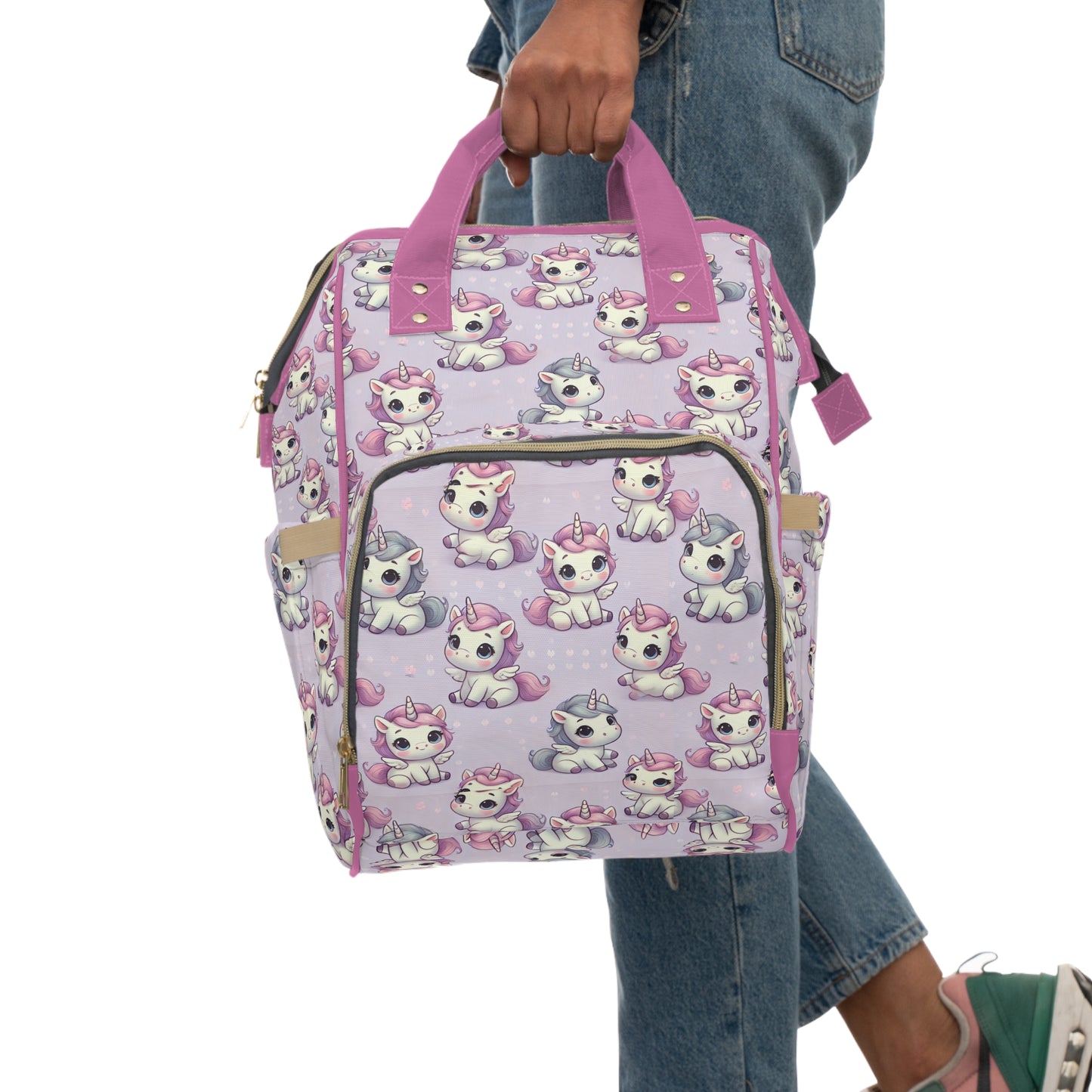 Custom Multifunctional Diaper Backpack - Unicorn Whispers