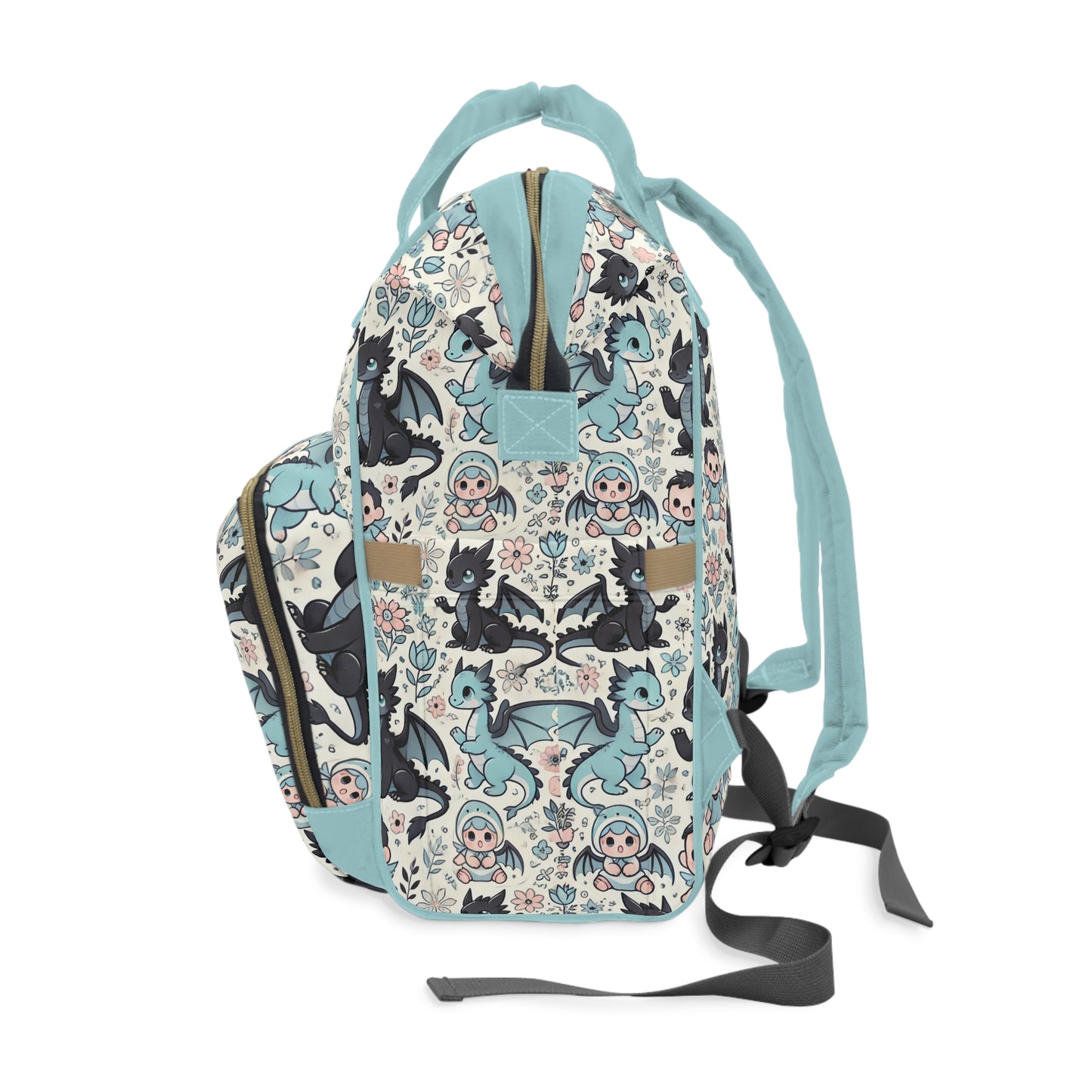 Custom Multifunctional Diaper Backpack: Dragon Dreams