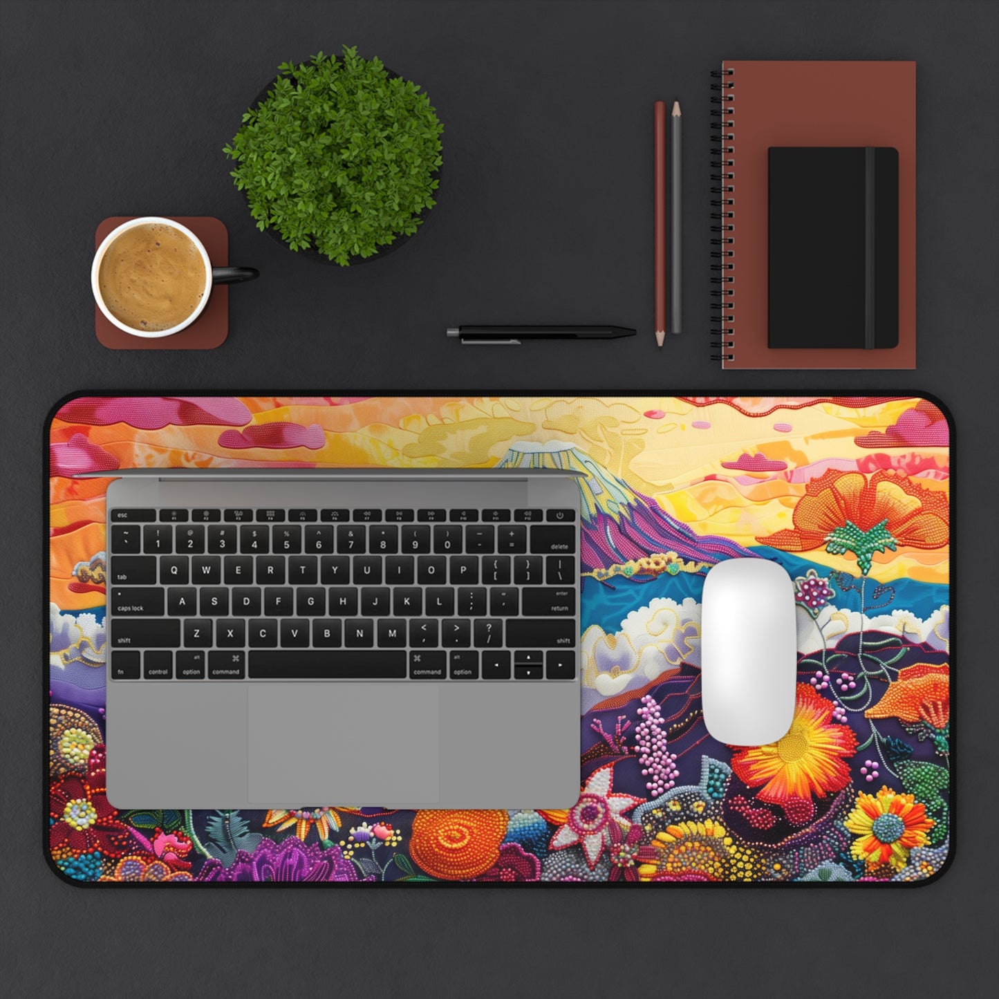 Gaming Desk Mat - Sunrise Majesty at Mount Kilimanjaro