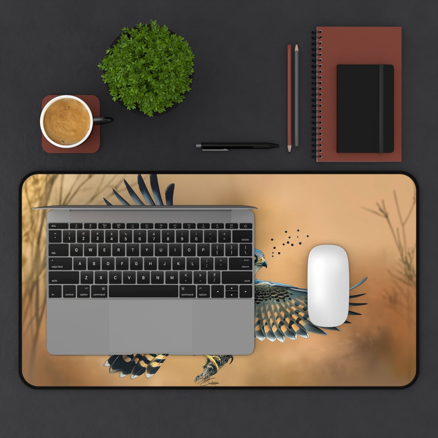 Gaming Desk Mat - American Kestrel's Majesty