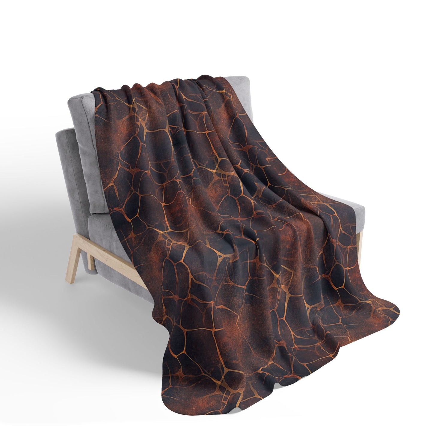 Sherpa Blanket: Custom Golden Giraffe Fleece Throw