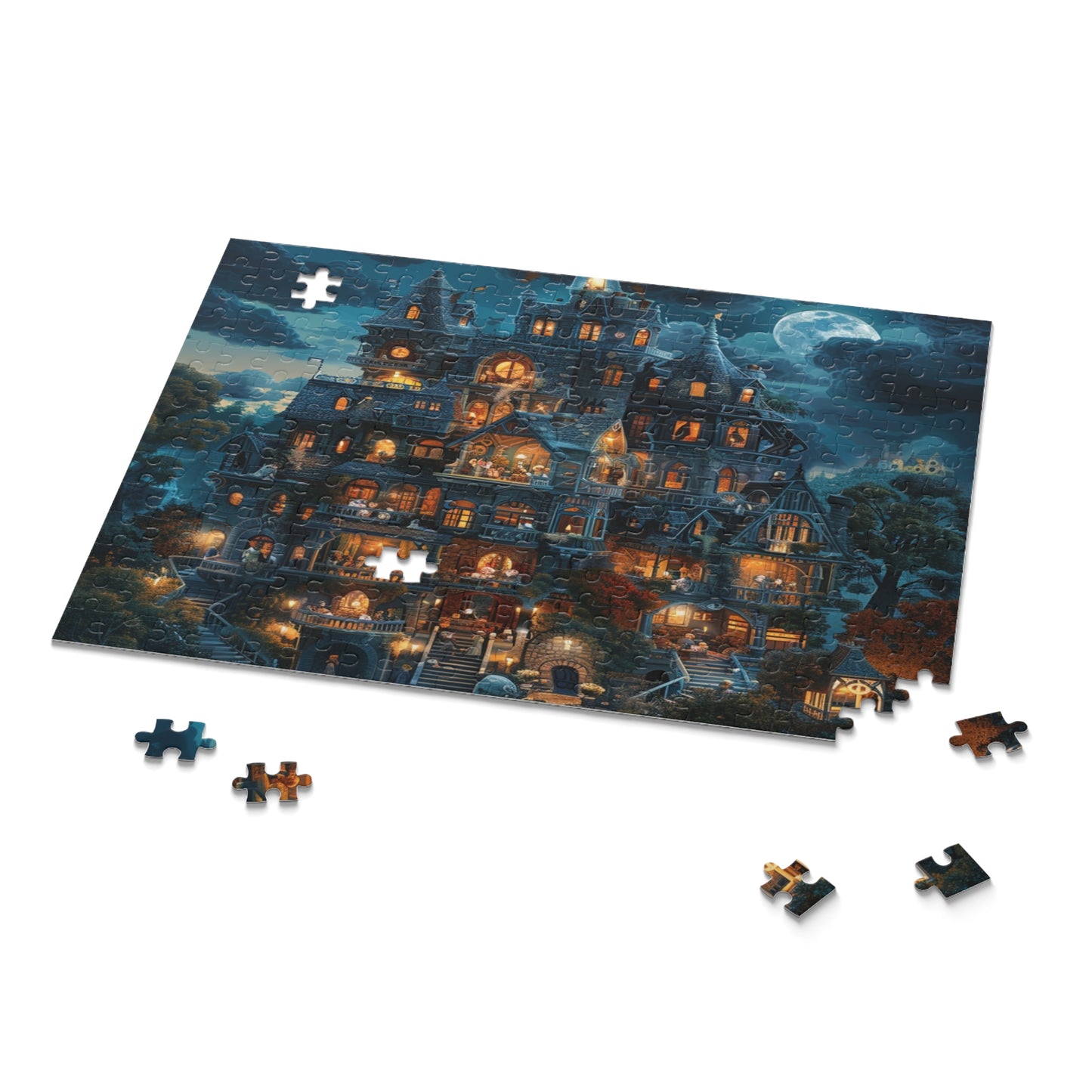 Midnight Manor: A Victorian Mansion Shrouded in Mystery - Puzzle (120, 252, 500-Piece)
