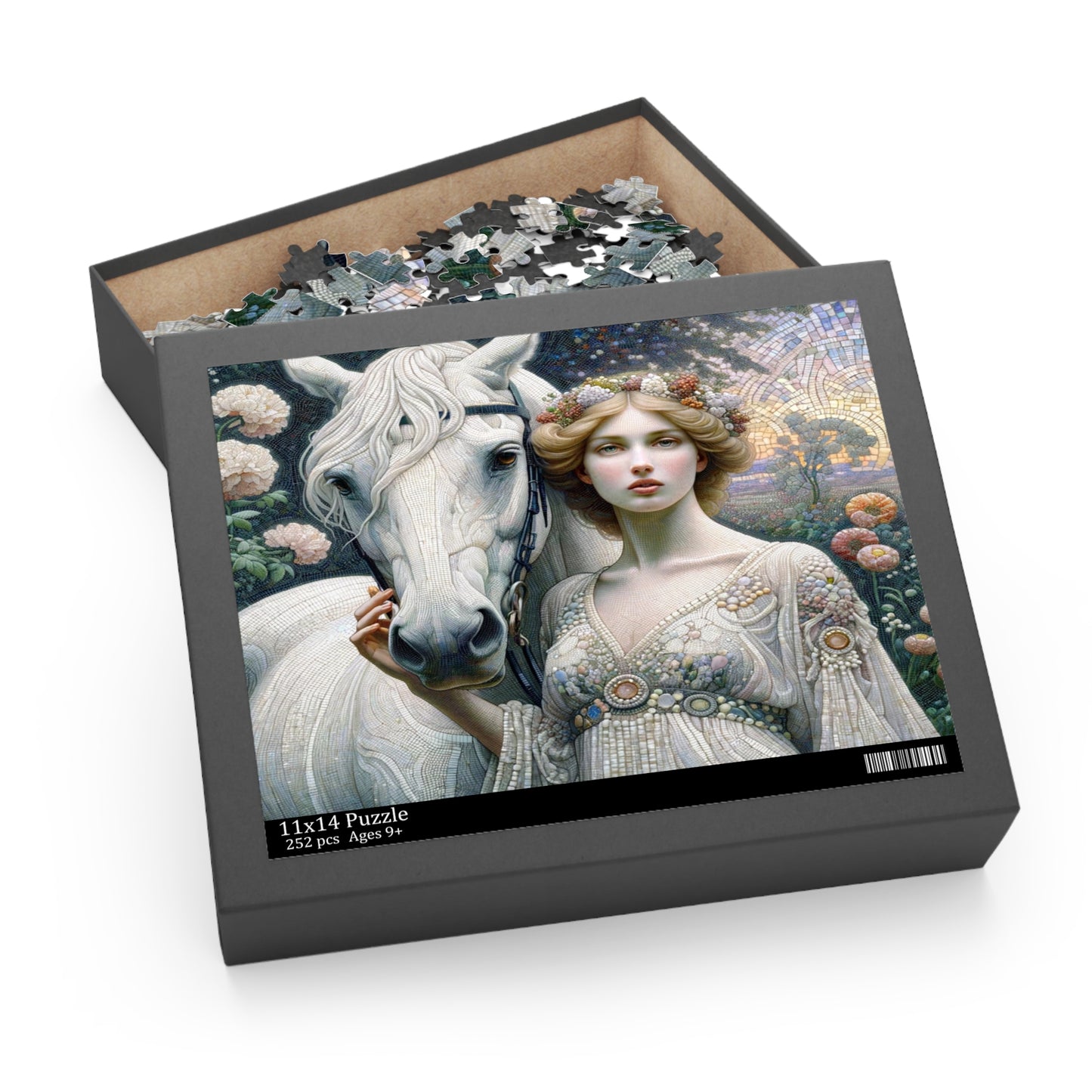 Lady and Steed Mosaic - Puzzle (120, 252, 500-Piece)